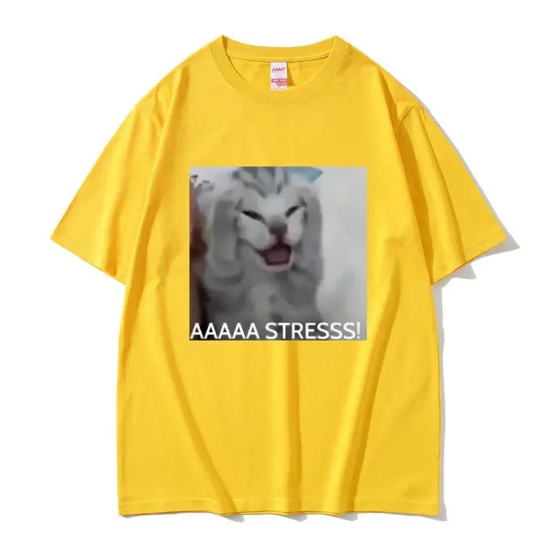 Милая Смешная Футболка с мемом про стрессующего кота Летняя Мужская Женская Повседневная Свободная Футболка Женская Футболка с коротким рукавом S
Милая Смешная Футболка с мемом про стрессующего кота Летняя Мужская Женская Повседневная Свободная Футболка Женская Футболка с коротким рукавом S
