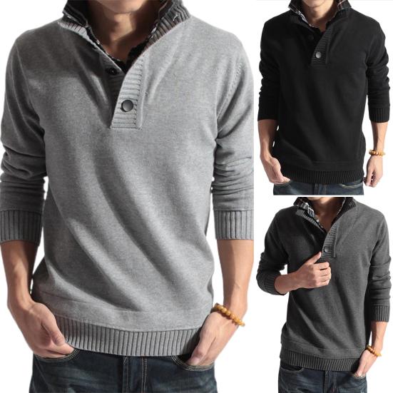 Мужской свитер с пуговицами и вырезом, имитация двух предметов, однотонный трикотаж, осень-зима, приталенный пуловер, свитер для повседневной носки
Мужской свитер с пуговицами и вырезом, имитация двух предметов, однотонный трикотаж, осень-зима, приталенный пуловер, свитер для повседневной носки