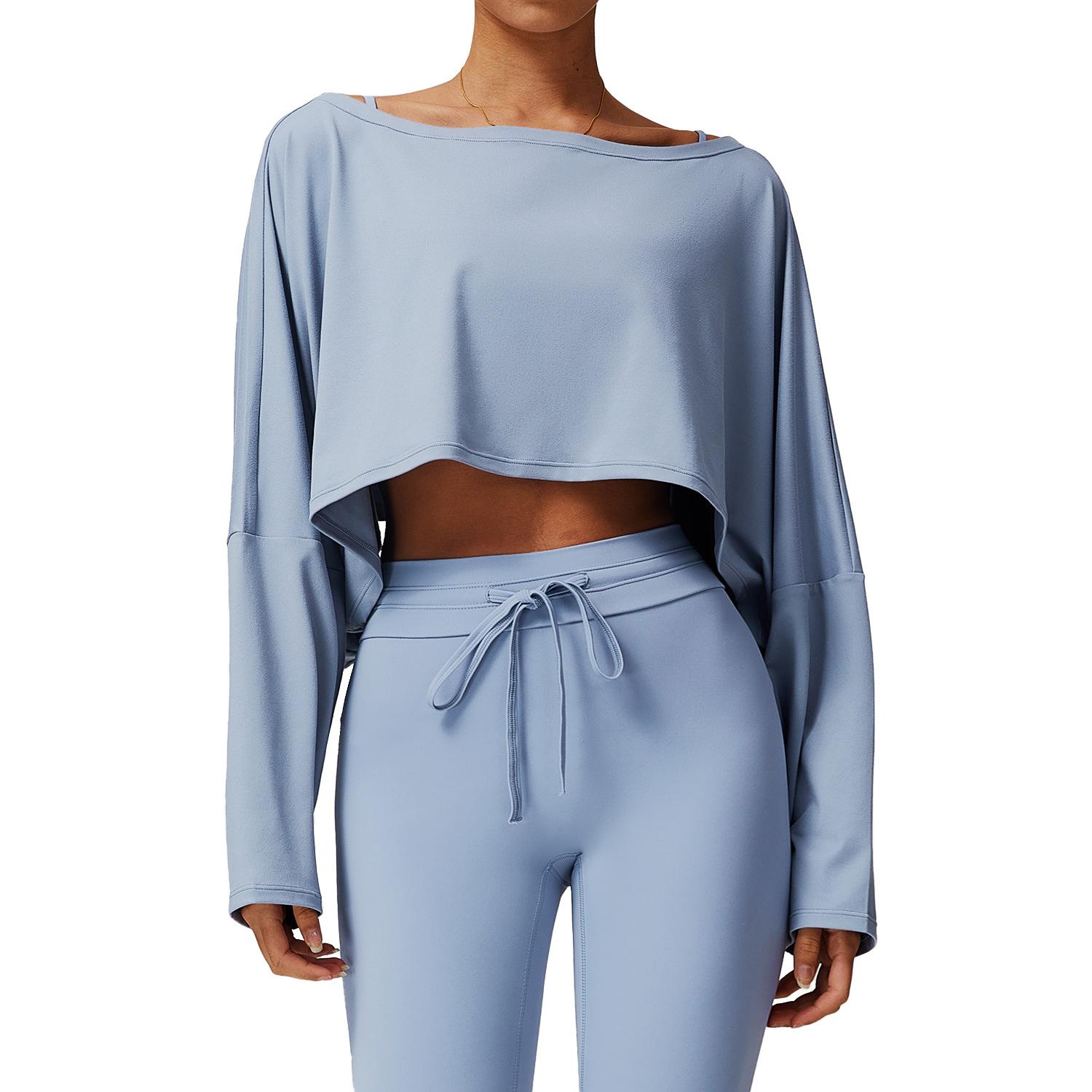 New Sports Long Sleeved Top For Women With One Shoulder Batwing Sleeves For Casual Wear, Versatile Long Sleeved Yoga Suit, And Women S Cover Up S
New Sports Long Sleeved Top For Women With One Shoulder Batwing Sleeves For Casual Wear, Versatile Long Sleeved Yoga Suit, And Women S Cover Up S