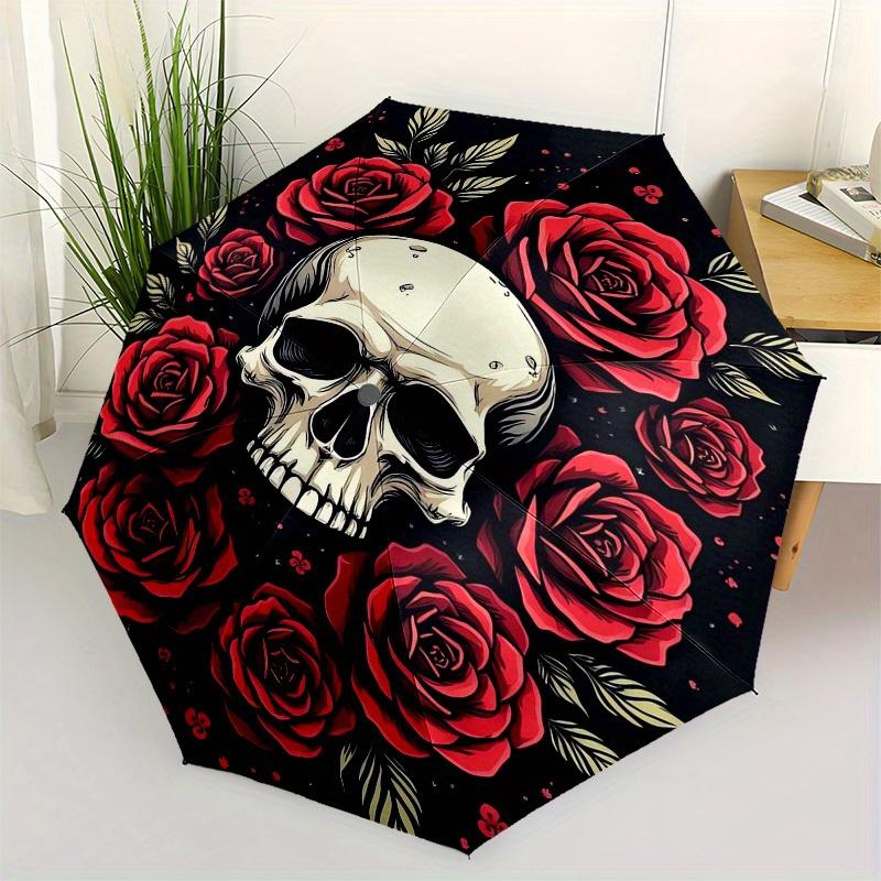 1pc Skull Roses Dark Artwork Umbrella with Plastic Handle,Suitable for All Seasons Home Travel Outdoor UmbrellaM1302
1pc Skull Roses Dark Artwork Umbrella with Plastic Handle,Suitable for All Seasons Home Travel Outdoor UmbrellaM1302
