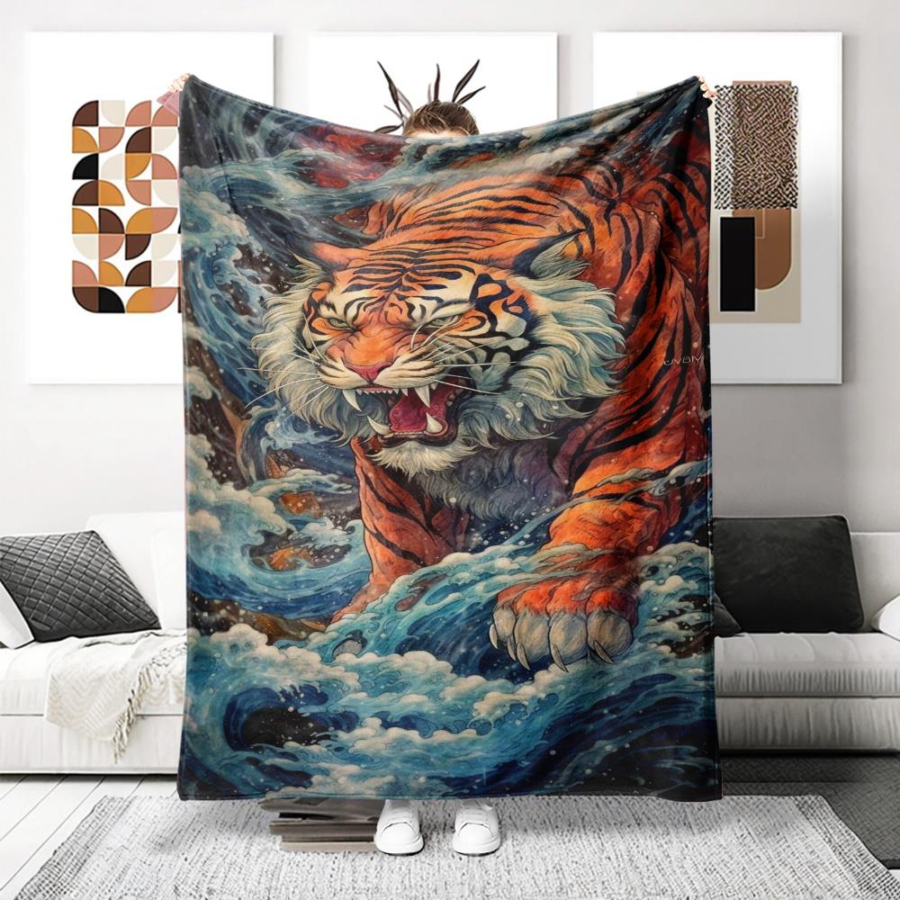 Tiger Roar Pattern Flannel printed blanket suitable for all seasons suitable for living room office sofa and travel 180x250CM 75x90cm
Tiger Roar Pattern Flannel printed blanket suitable for all seasons suitable for living room office sofa and travel 180x250CM 75x90cm