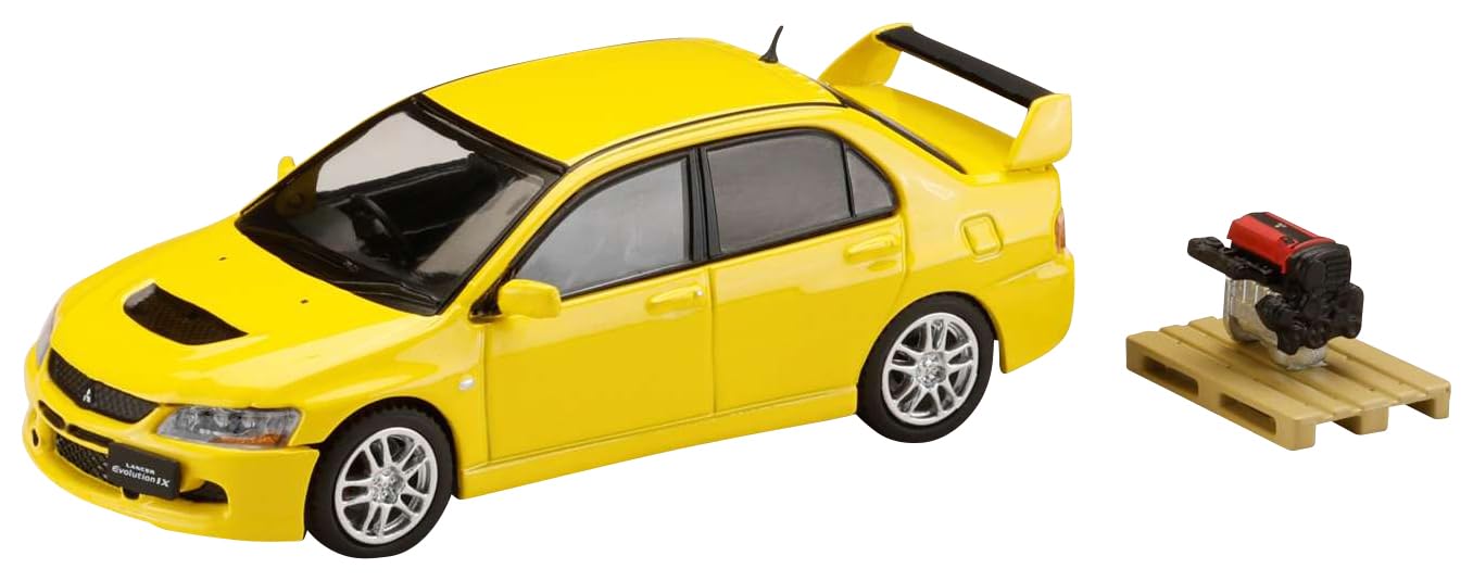 HJ64 Mitsubishi Lancer Evolution 9 GSR с дисплеем двигателя, модель, желтый, сплошной, готовый продукт, 1/64
HJ64 Mitsubishi Lancer Evolution 9 GSR с дисплеем двигателя, модель, желтый, сплошной, готовый продукт, 1/64