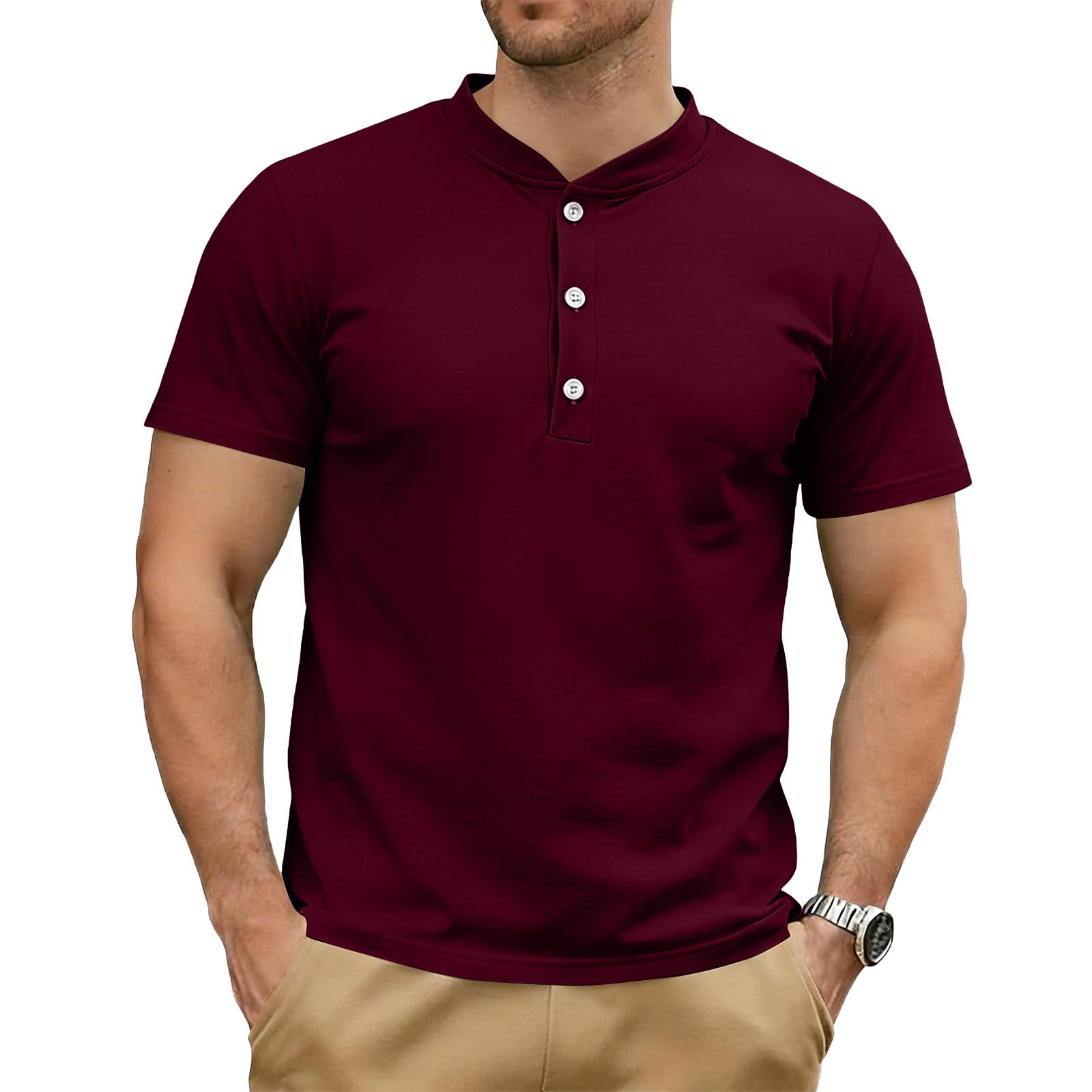 Men s Loose Casual Button-down Short-sleeved Shirt S винний
Men s Loose Casual Button-down Short-sleeved Shirt S винний