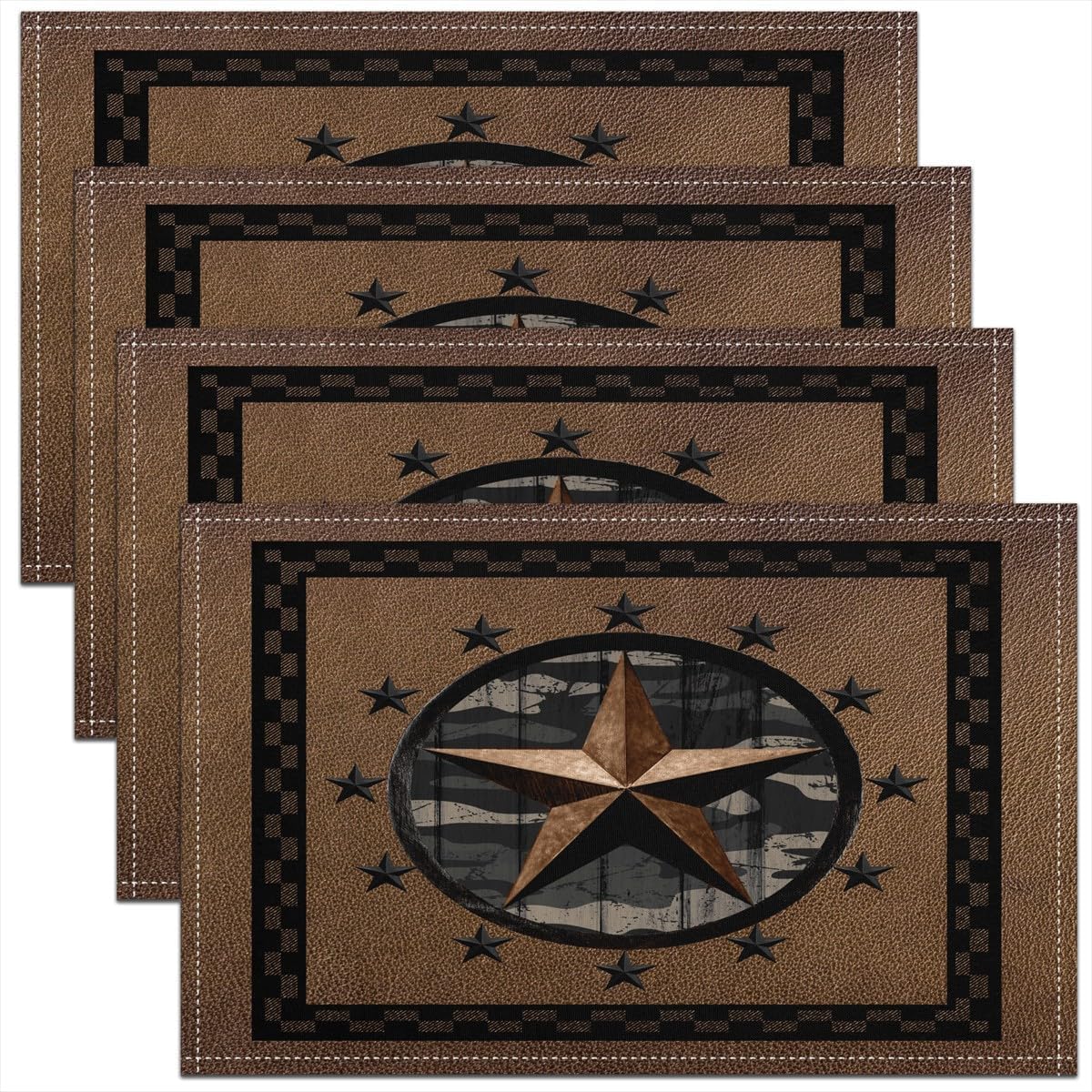 Western Texas Placemats Set of 4, Kids Camo Texas Star Table Place Mats Patriotism Placemat 4pcs-12x18
Western Texas Placemats Set of 4, Kids Camo Texas Star Table Place Mats Patriotism Placemat 4pcs-12x18