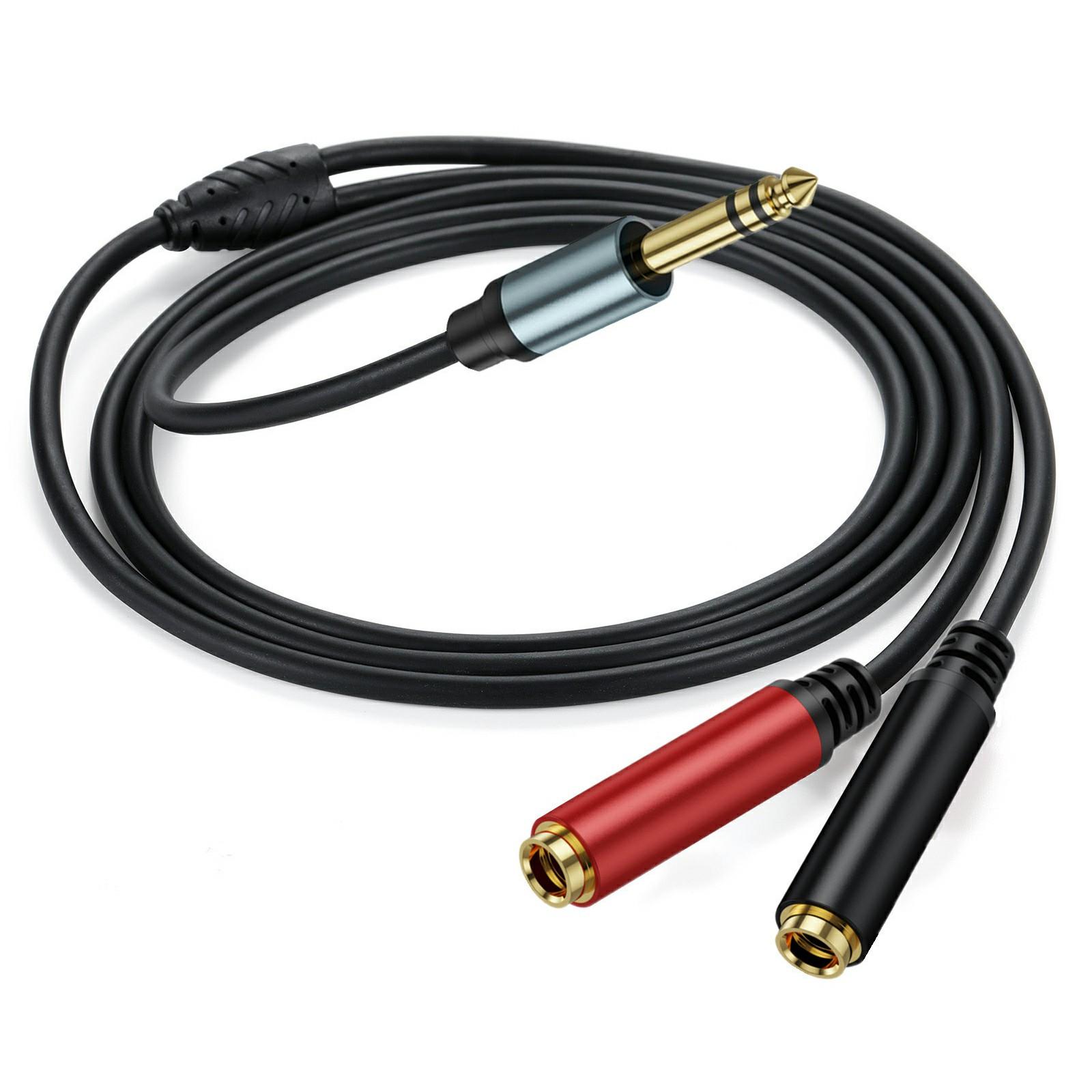 1m 1/4 Inch TRS Stereo Splitter Y Cable 6.35mm Stereo Male Plug to Dual 6.35mm Female Jack Wire As Shown A
1m 1/4 Inch TRS Stereo Splitter Y Cable 6.35mm Stereo Male Plug to Dual 6.35mm Female Jack Wire As Shown A