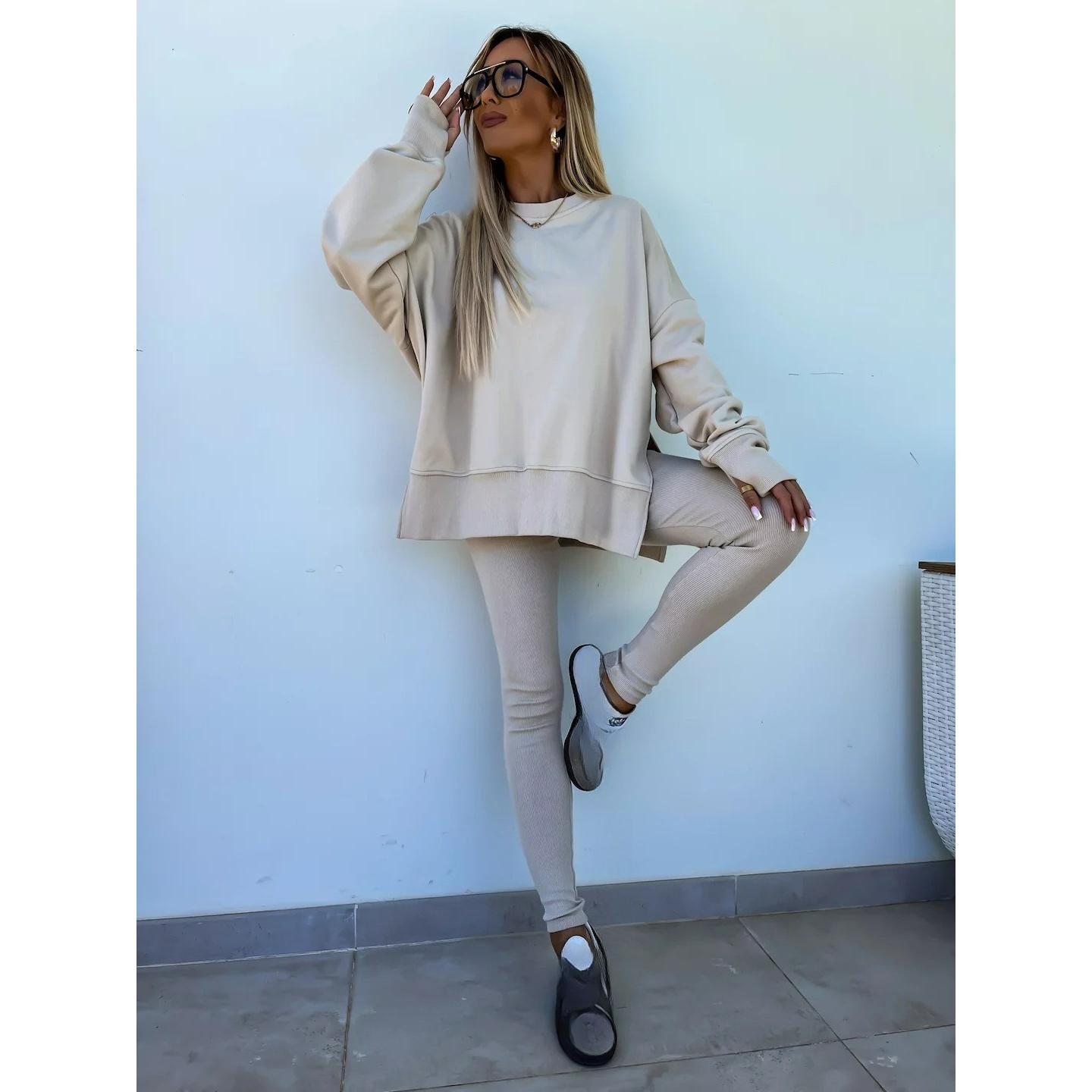 Весенний женский повседневный облегающий костюм с брюками и свободным свитером, костюм-двойка XS абрикосовый
Весенний женский повседневный облегающий костюм с брюками и свободным свитером, костюм-двойка XS абрикосовый