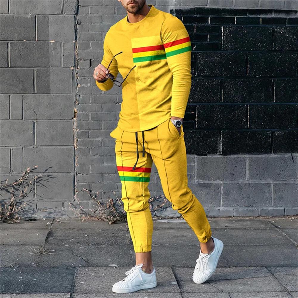New Men s 2 Piece Set Trousers Tracksuit 3D Printed Autumn Joggers Long Sleeve T Shirt+Pants Casual Street Sport Clothes 4XL
New Men s 2 Piece Set Trousers Tracksuit 3D Printed Autumn Joggers Long Sleeve T Shirt+Pants Casual Street Sport Clothes 4XL