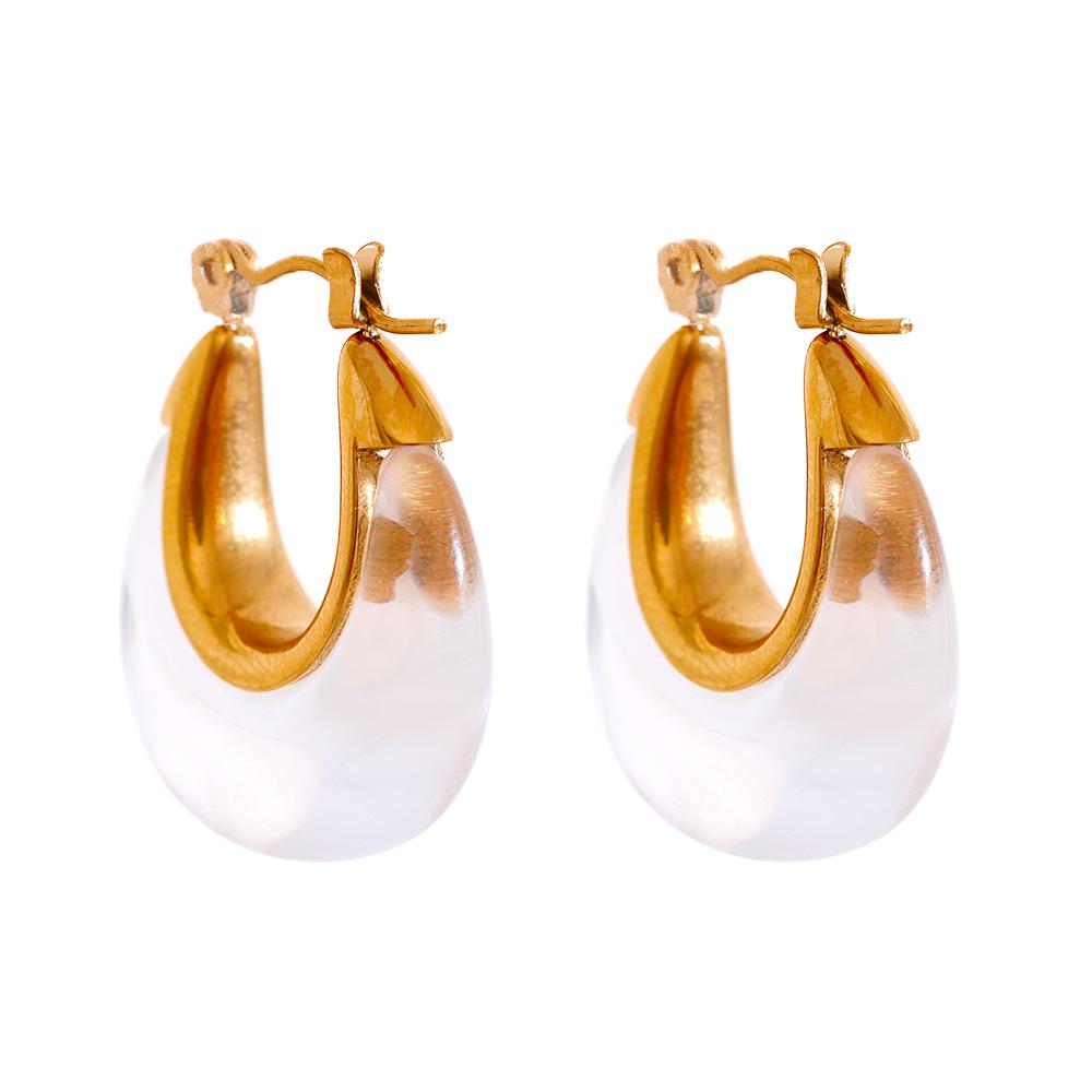 Yhpup Fashion Stainless Steel Acetic Acid Resin Hollow Chunky Hoop Earrings for Women Prevent Allergy Charms Jewelry Party Gift
Yhpup Fashion Stainless Steel Acetic Acid Resin Hollow Chunky Hoop Earrings for Women Prevent Allergy Charms Jewelry Party Gift