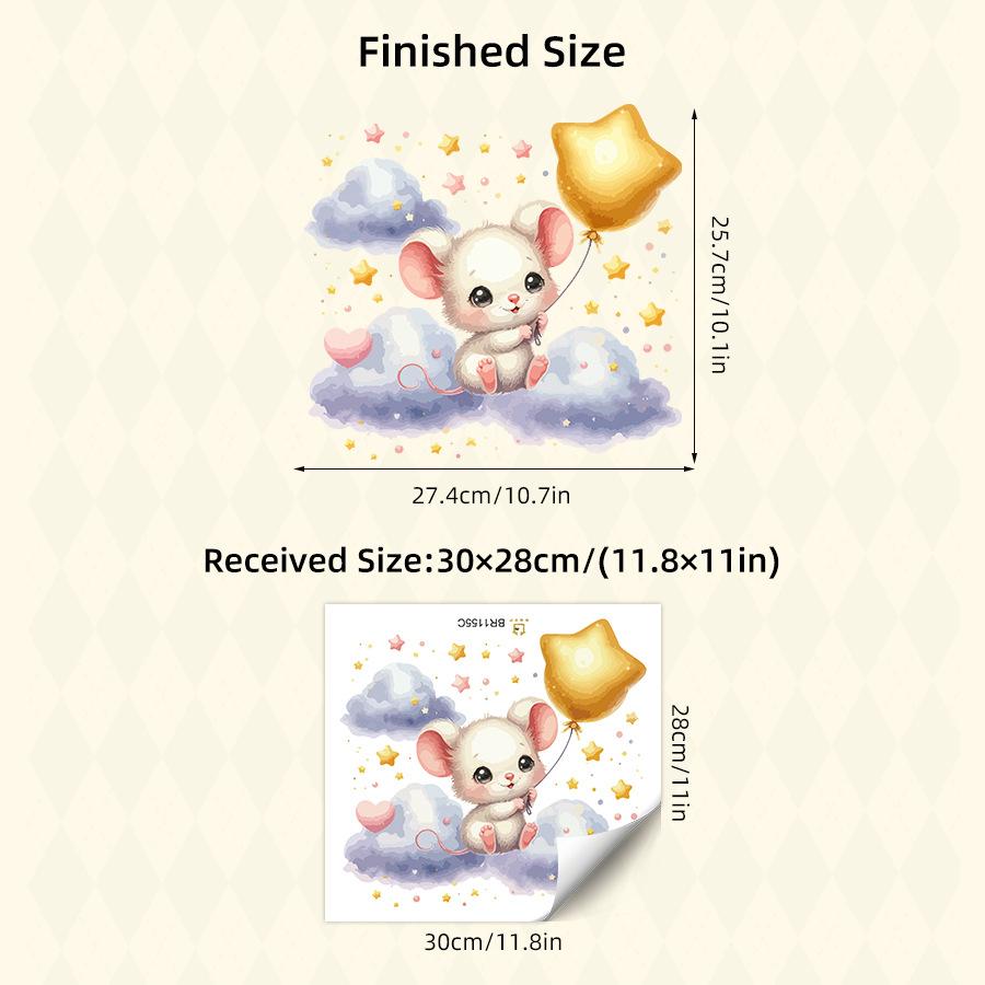 Cute Cartoon Mouse with Stars and Clouds Wall Stickers, Self-Adhesive Decor for Kids Room Bedroom Decoration 28x30CM різнокольоровий
Cute Cartoon Mouse with Stars and Clouds Wall Stickers, Self-Adhesive Decor for Kids Room Bedroom Decoration 28x30CM різнокольоровий