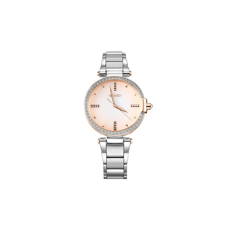 SEIKO Crystal Quartz Women s Watch 30 Meters Waterproof Quartz Steel Strap Women s Watch Pink Dial SRZ514J1
SEIKO Crystal Quartz Women s Watch 30 Meters Waterproof Quartz Steel Strap Women s Watch Pink Dial SRZ514J1