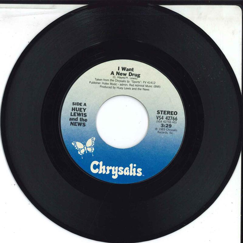 7inch Record HUEY LEWIS & THE NEWS - I Want A New Drug VS442766 CHRYSALIS 1983 US Rock Used
7inch Record HUEY LEWIS & THE NEWS - I Want A New Drug VS442766 CHRYSALIS 1983 US Rock Used