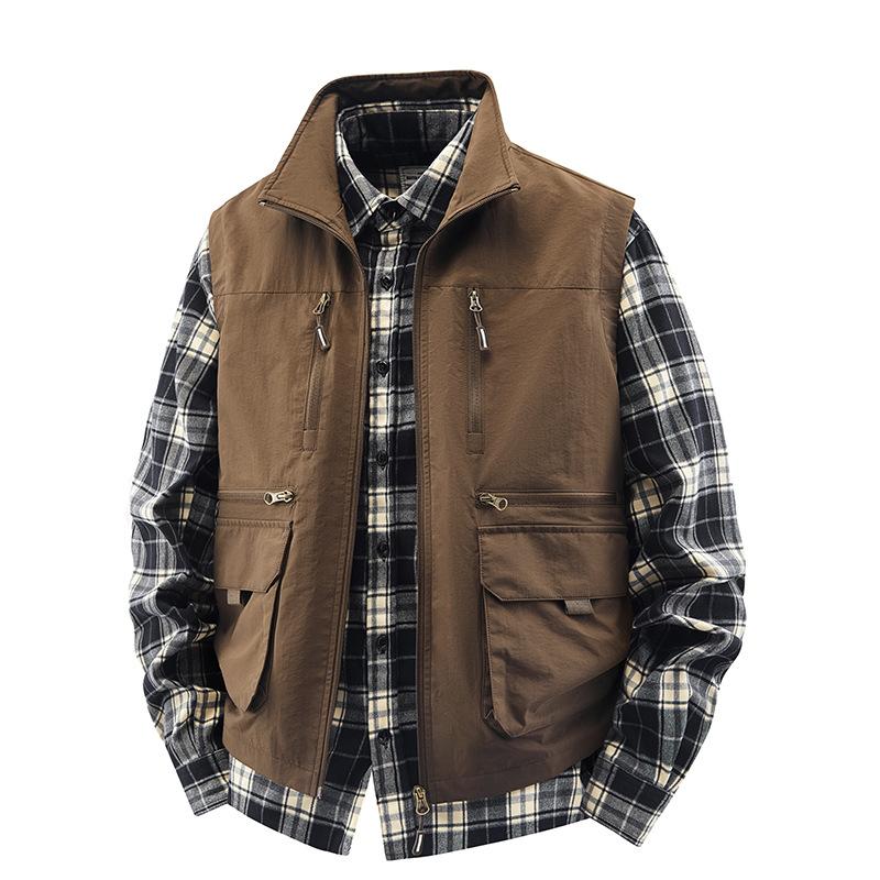 Рабочий жилет с несколькими карманами Мужской тонкий уличный жилет для рыбалки Жилет Мужская рекламная куртка с зажимом для лошади 5XL
Рабочий жилет с несколькими карманами Мужской тонкий уличный жилет для рыбалки Жилет Мужская рекламная куртка с зажимом для лошади 5XL