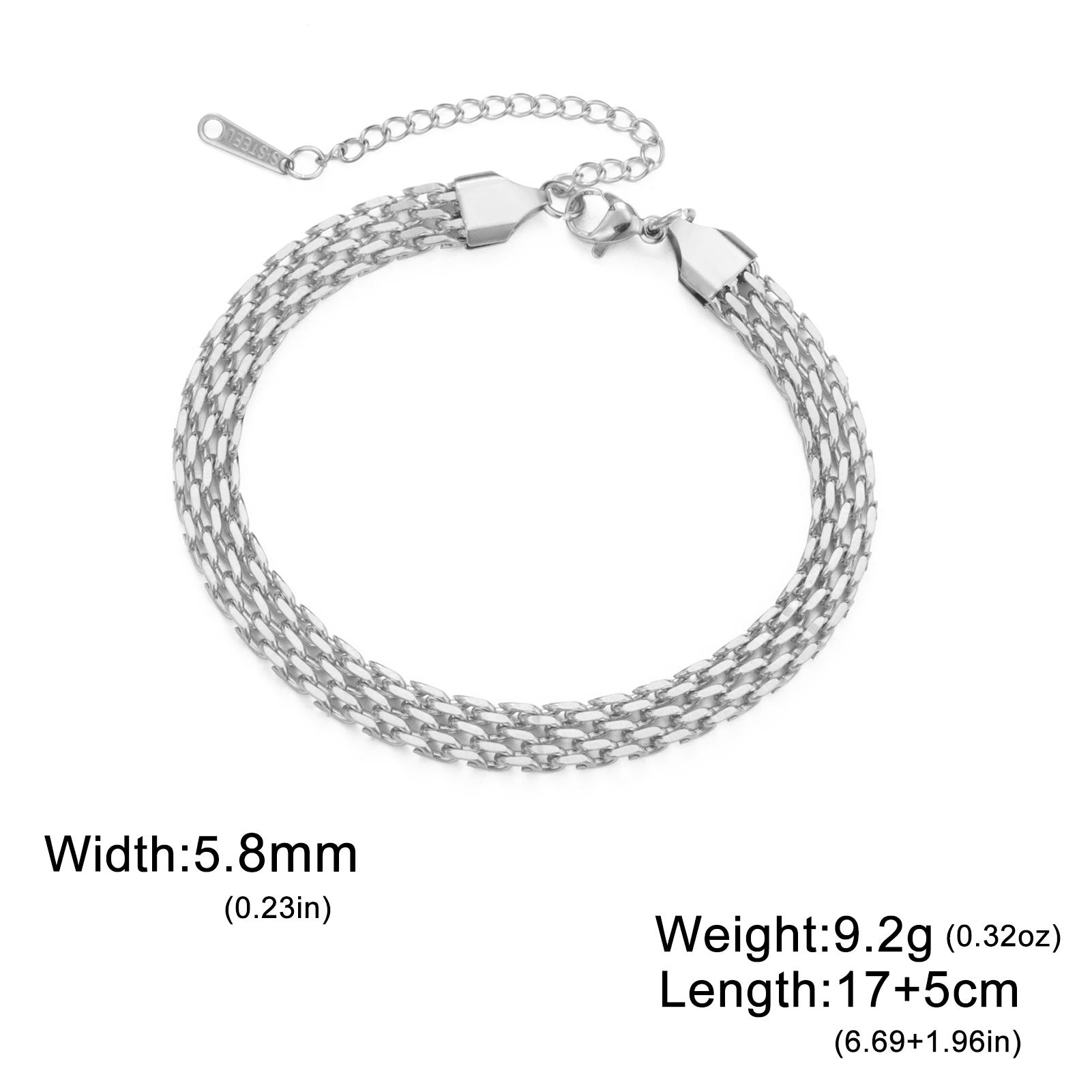 Teamer Stainless Steel Gold Color Wide Chain Bracelet for Women Girls Minimalist Bracelets Jewelry Wedding Gift Wholesale 17-22cm
Teamer Stainless Steel Gold Color Wide Chain Bracelet for Women Girls Minimalist Bracelets Jewelry Wedding Gift Wholesale 17-22cm