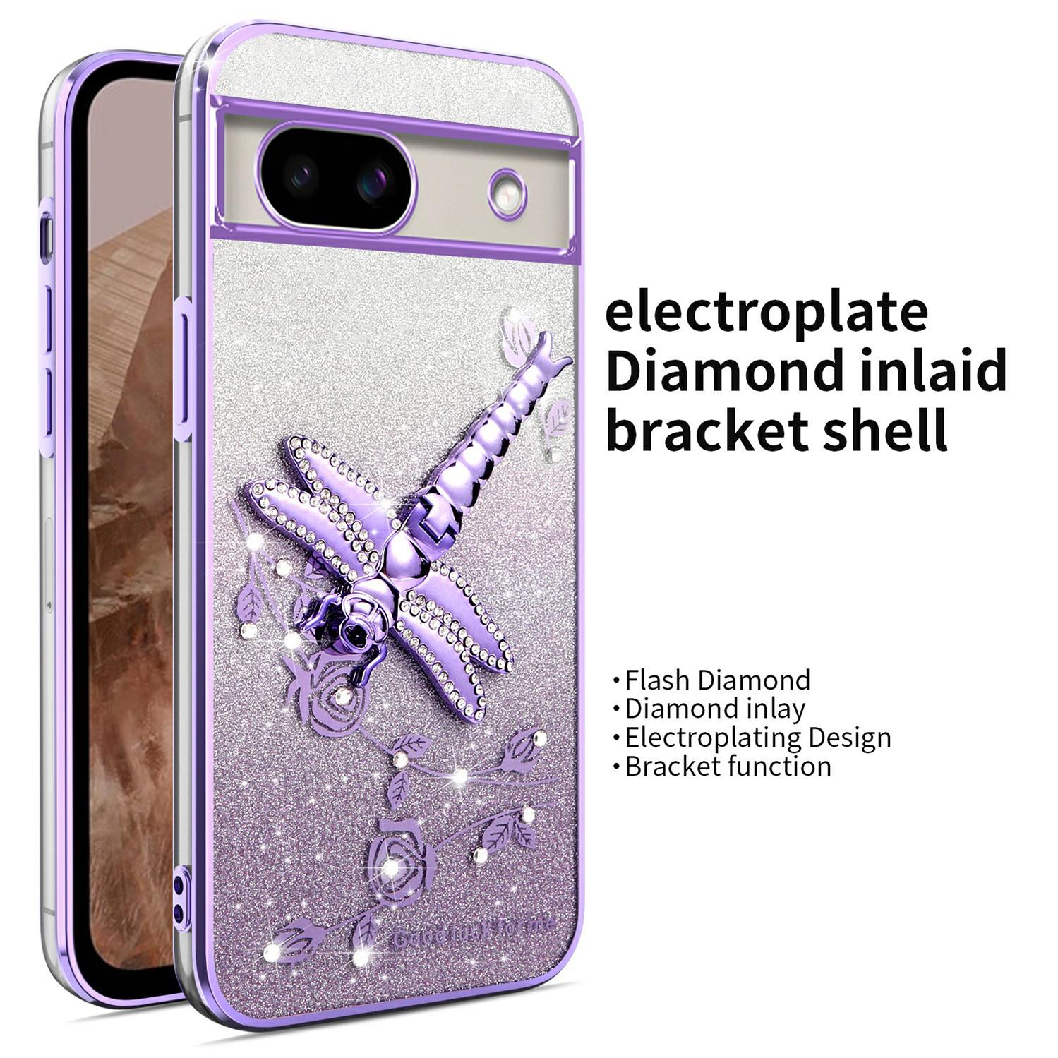 KADEM For Google Pixel 8a Case Dragonfly Kickstand TPU Flowers Glitter Phone Cover Purple
KADEM For Google Pixel 8a Case Dragonfly Kickstand TPU Flowers Glitter Phone Cover Purple