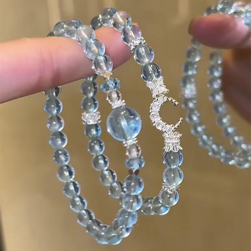 Zircon blue crystal beaded crystal bracelet versatile simple fashion bracelet temperament high-end niche jewelry
Zircon blue crystal beaded crystal bracelet versatile simple fashion bracelet temperament high-end niche jewelry