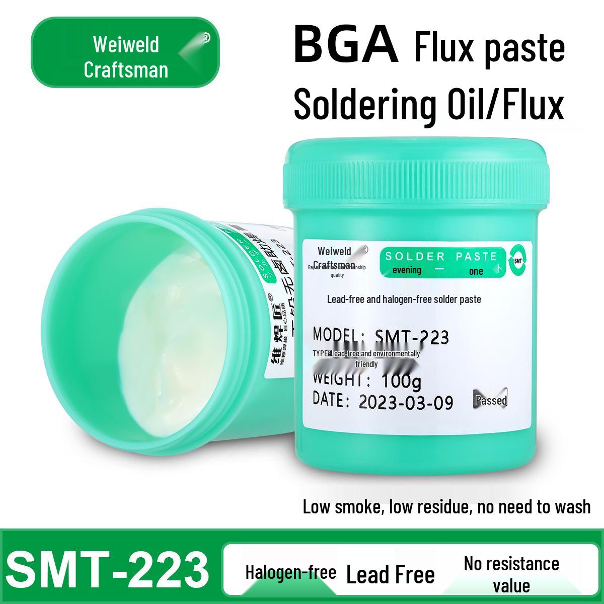 Weiweld Craftsman Lead-Free Halogen-Free BGA Solder Paste, Mobile Phone Repair, Syringe SMT-223 Rosin Flux. Syringe Type 10g
Weiweld Craftsman Lead-Free Halogen-Free BGA Solder Paste, Mobile Phone Repair, Syringe SMT-223 Rosin Flux. Syringe Type 10g