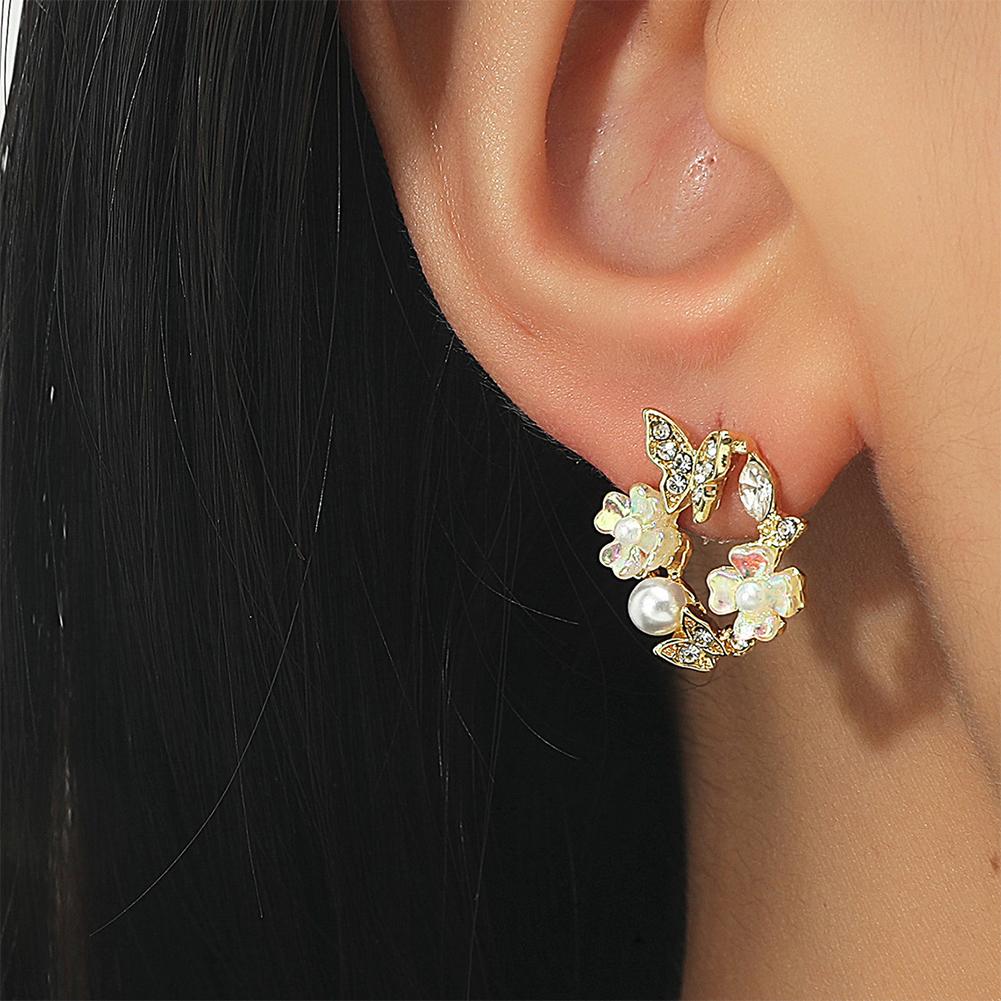 1 Pair Alloy Earrings Zircon Butterfly Sweet Round Pearl Decorated Earrings Golden #1
1 Pair Alloy Earrings Zircon Butterfly Sweet Round Pearl Decorated Earrings Golden #1