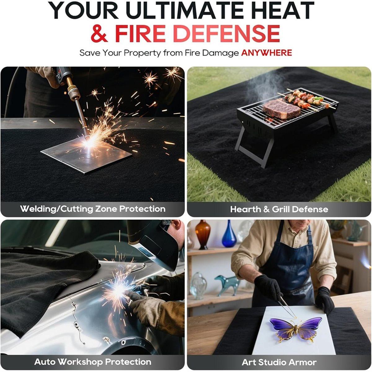 2 Pack Welding Blanket 12x12 Inch, High Temp Resistants Carbon Felt Pad, 5mm Thick Heat Shield Fabric Withstands 2200℉ China Mainland
2 Pack Welding Blanket 12x12 Inch, High Temp Resistants Carbon Felt Pad, 5mm Thick Heat Shield Fabric Withstands 2200℉ China Mainland