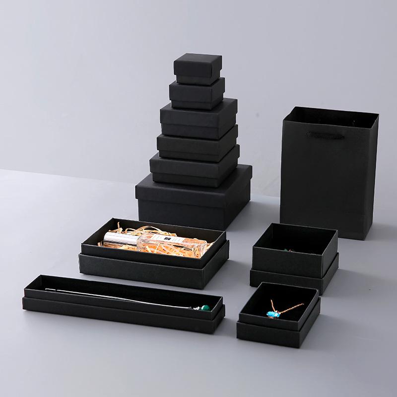 In-Stock Black Kraft Paper Jewelry Box for Rings, Necklaces, Bracelets - High-End Feel Packaging
In-Stock Black Kraft Paper Jewelry Box for Rings, Necklaces, Bracelets - High-End Feel Packaging