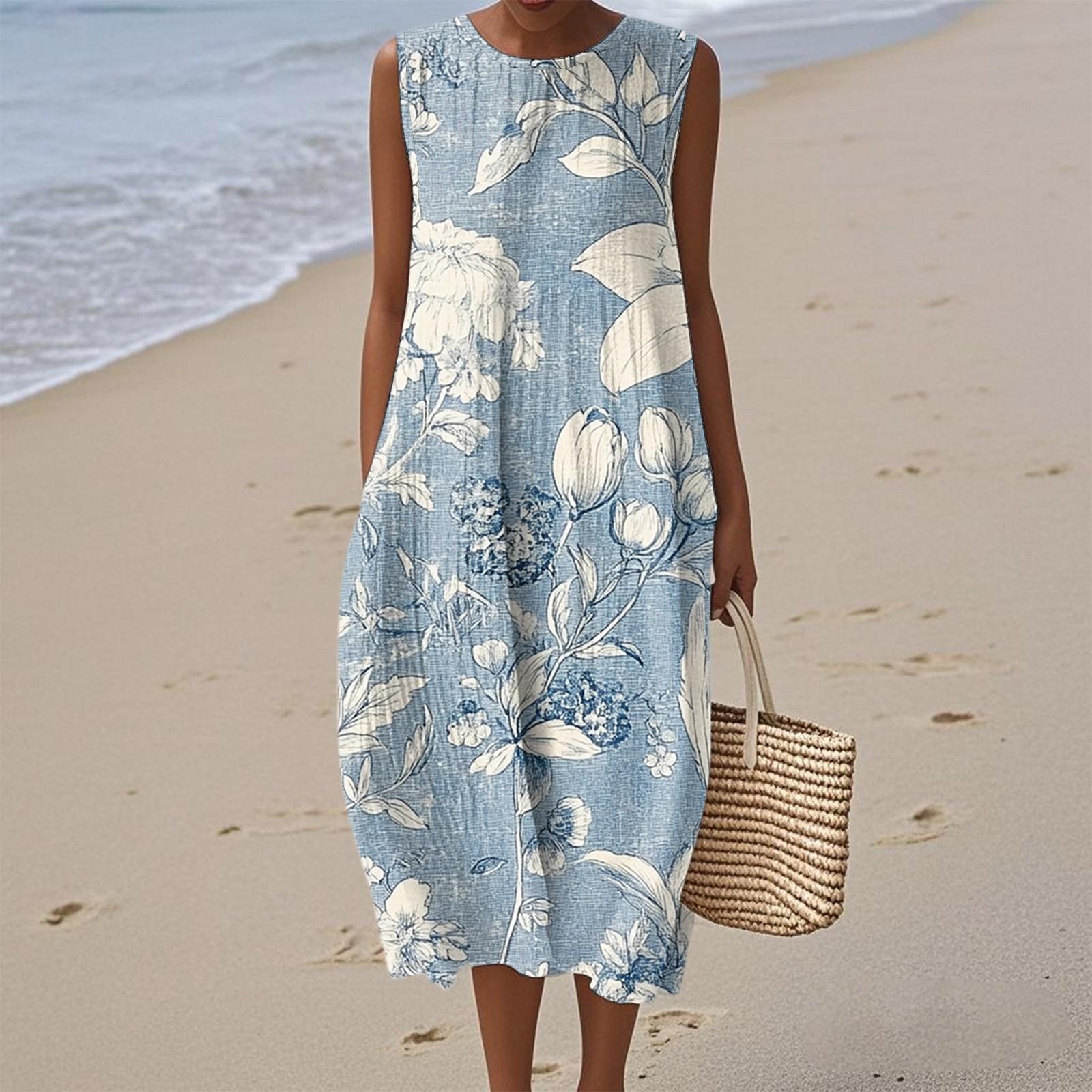 Women s Fashion Casual Sleeveless Round Neck Floral Elegant Temperament Dress S
Women s Fashion Casual Sleeveless Round Neck Floral Elegant Temperament Dress S