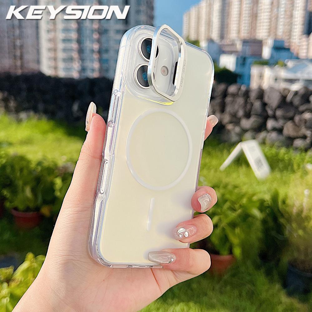 KEYSION Colorful Gradient Magnetic Lens Stand Case for iPhone 16 Pro Max Plus 16e 17e for MagSafe Shockproof Cover for iPhone 17e білий
KEYSION Colorful Gradient Magnetic Lens Stand Case for iPhone 16 Pro Max Plus 16e 17e for MagSafe Shockproof Cover for iPhone 17e білий