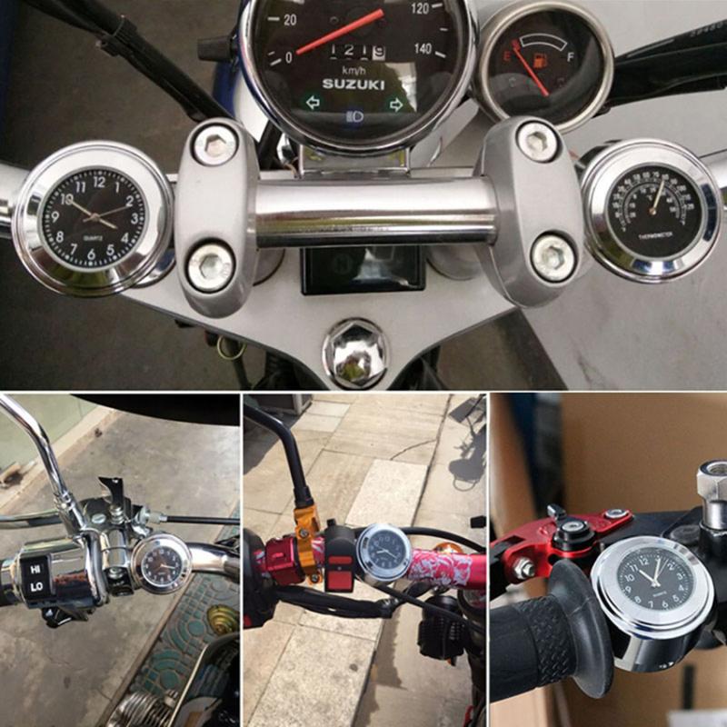 Aluminum Alloy Motorcycle Bike Clock 22-25.4mm Handlebar Luminous Clock/Thermometer Type F
Aluminum Alloy Motorcycle Bike Clock 22-25.4mm Handlebar Luminous Clock/Thermometer Type F