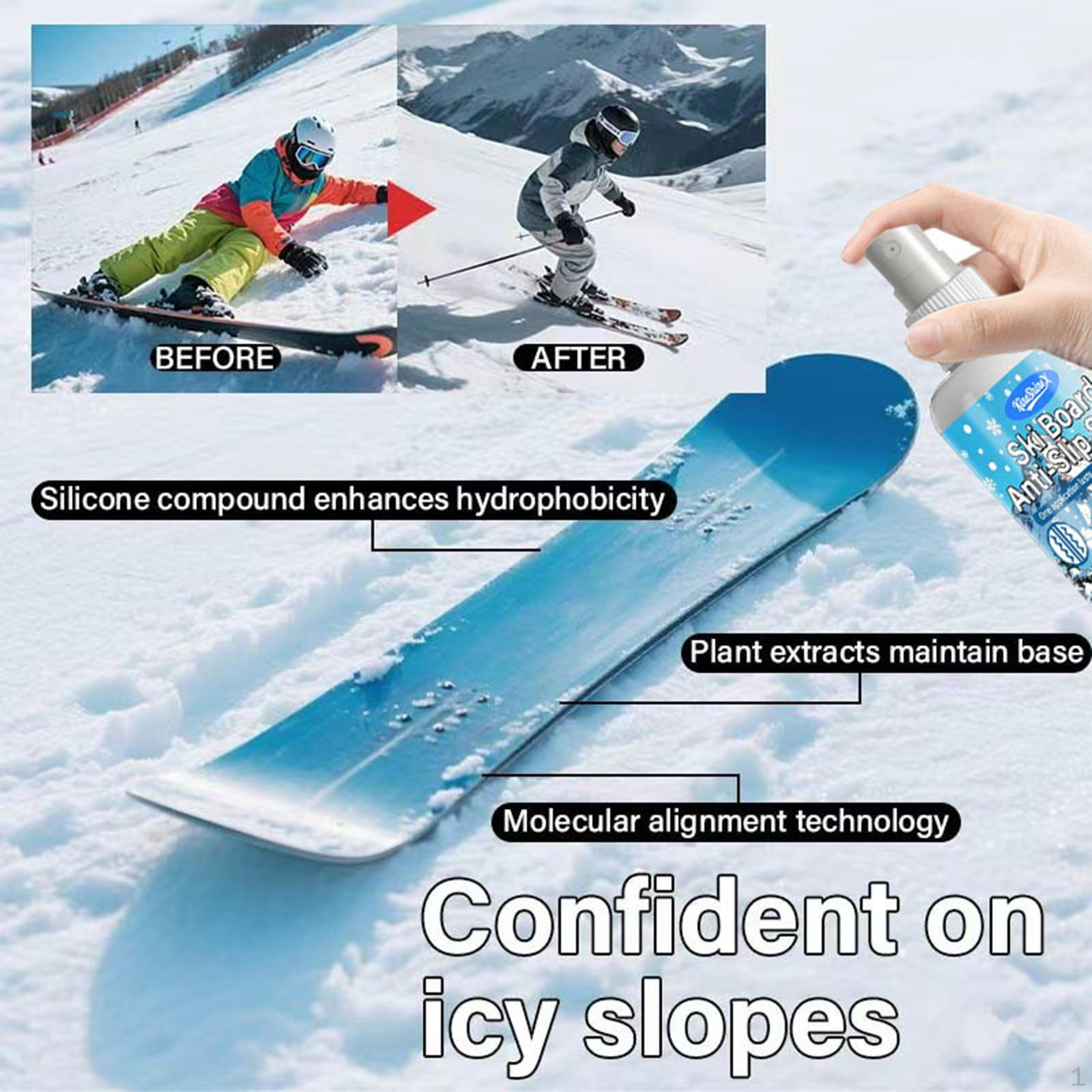 Ski and Snowboard Smooth Spray Skiing Maintenance Supplies 50ml
Ski and Snowboard Smooth Spray Skiing Maintenance Supplies 50ml