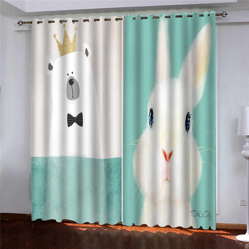 Blackout Curtains 100% Curtain For Kids Room 3D Living Room Curtains Animal Cute Bunny, Curtain Set For Boys Modern 2Pieces W70xH160cmx2&Grommet Top
Blackout Curtains 100% Curtain For Kids Room 3D Living Room Curtains Animal Cute Bunny, Curtain Set For Boys Modern 2Pieces W70xH160cmx2&Grommet Top