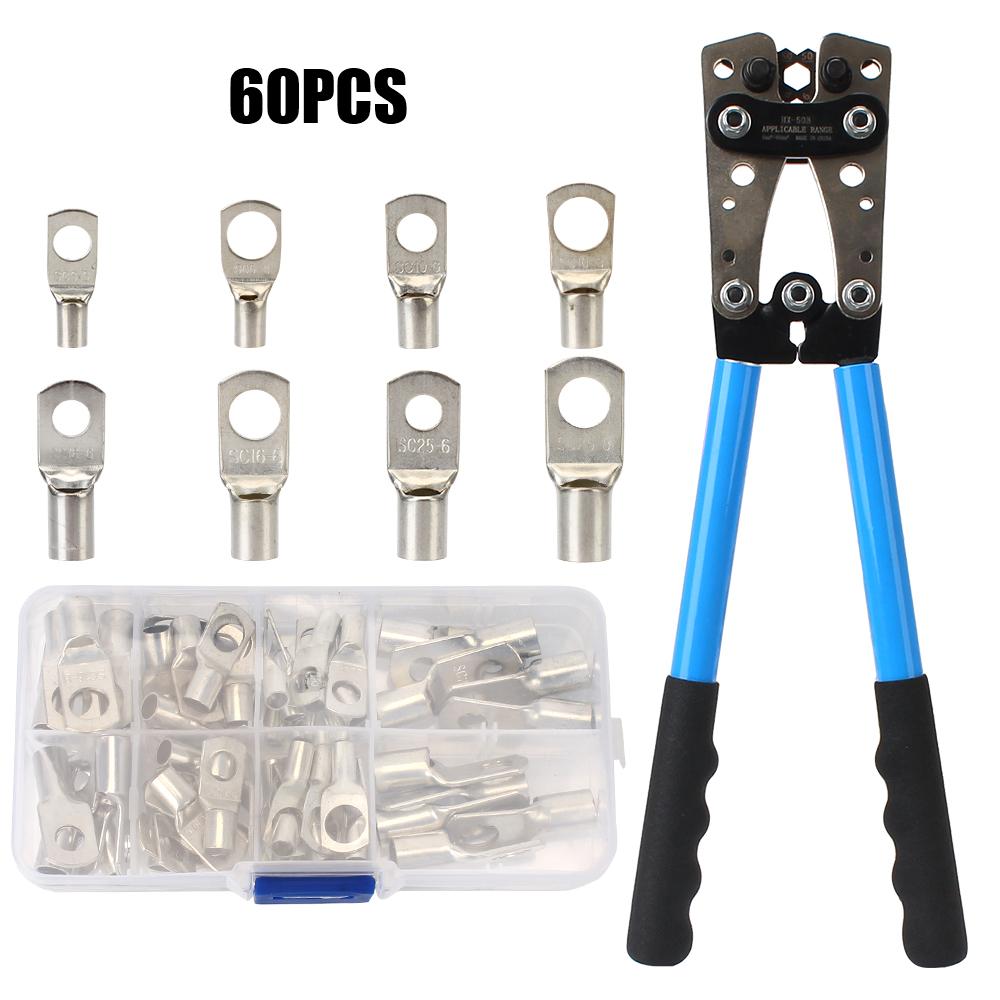 HX-50B Crimping Pliers 60pcs Auto Copper Ring Terminals Soldered Connector Kit Wire Crimp Connector Battery Terminal
HX-50B Crimping Pliers 60pcs Auto Copper Ring Terminals Soldered Connector Kit Wire Crimp Connector Battery Terminal