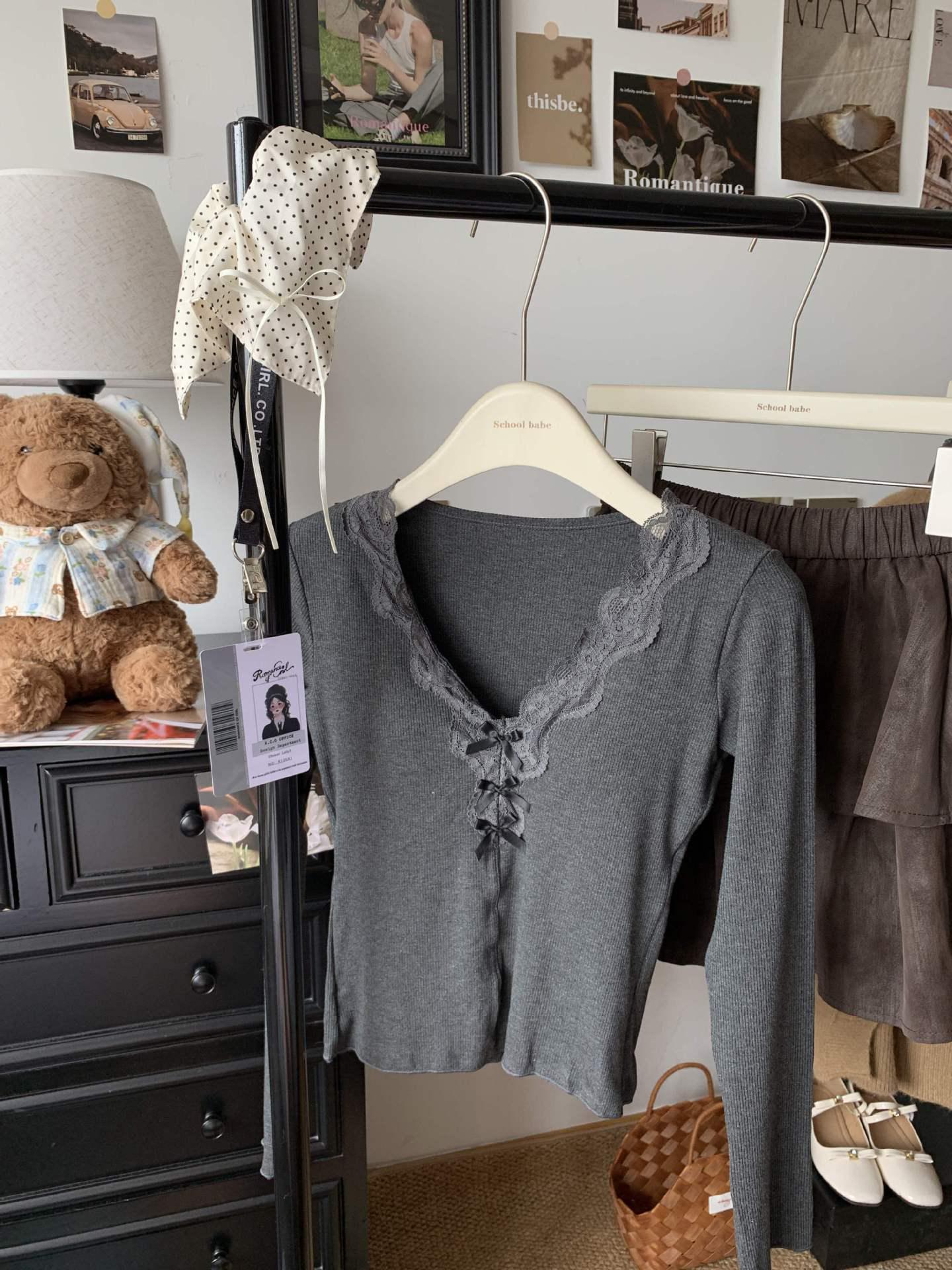Autumn Sweet Style Lace Trim Long Sleeve Women s T-Shirt with 3D Bowknot One Size
Autumn Sweet Style Lace Trim Long Sleeve Women s T-Shirt with 3D Bowknot One Size