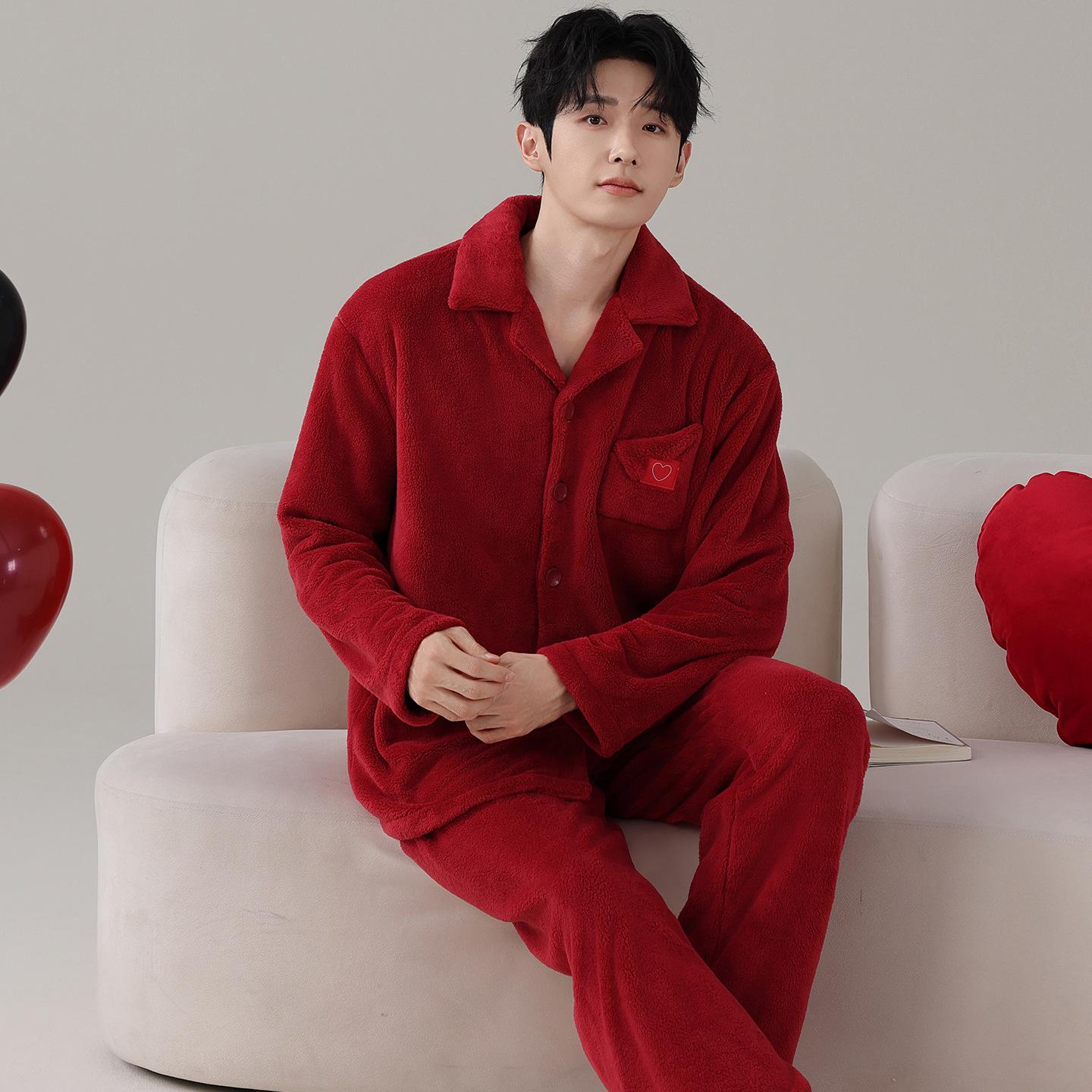 Красная Свадебная Пижама для Пары Женская Осенне-Зимняя Коралловый Флис Мужская Утепленная Фланель Новогодняя Домашняя Одежда 3XL
Красная Свадебная Пижама для Пары Женская Осенне-Зимняя Коралловый Флис Мужская Утепленная Фланель Новогодняя Домашняя Одежда 3XL