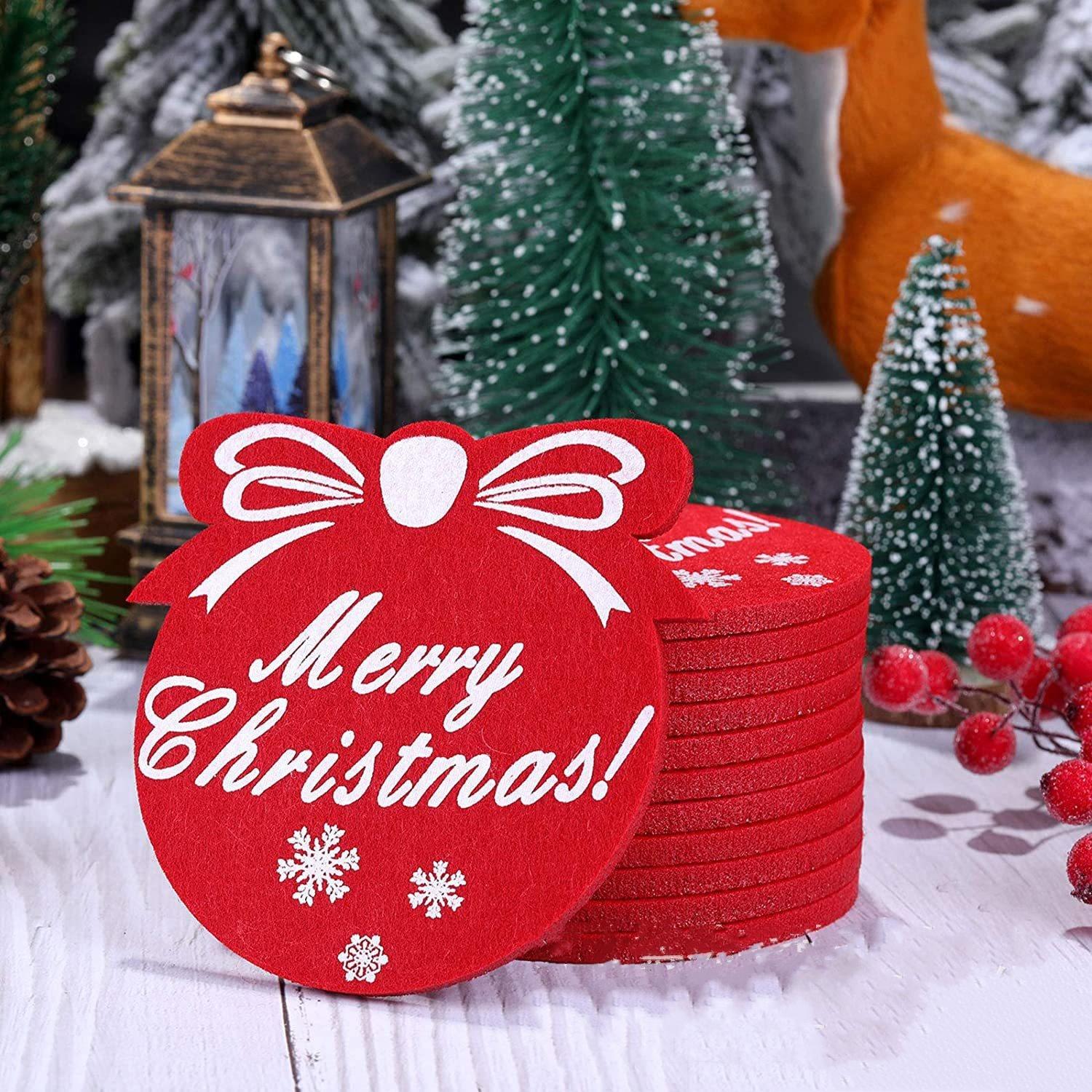 Christmas felt thickened coasters heat-insulating water-absorbent non-slip table mats home and decoration kitchen utensils
Christmas felt thickened coasters heat-insulating water-absorbent non-slip table mats home and decoration kitchen utensils
