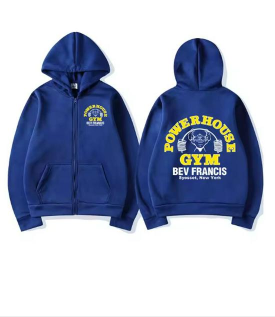 Unisex Powerhouse Gym Zip-Up Hoodie with Weightlifting Logo XL синій
Unisex Powerhouse Gym Zip-Up Hoodie with Weightlifting Logo XL синій