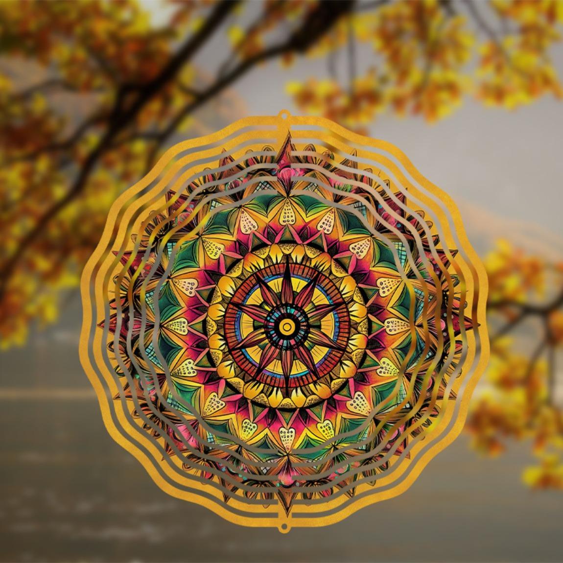 10 Inch Metal Wind Spinner Mandala Flower Design with 360 Swivel Hook for Outdoor Garden Patio Balcony Decor All Season Gift 01A
10 Inch Metal Wind Spinner Mandala Flower Design with 360 Swivel Hook for Outdoor Garden Patio Balcony Decor All Season Gift 01A