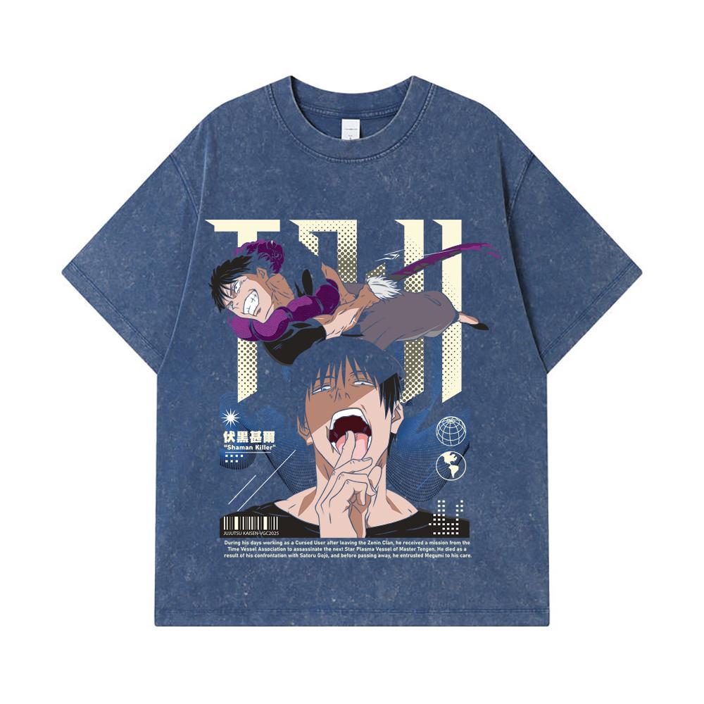 275 GSM Washed T-shirts 100% Cotton Jujutsu Kaisen V47 Toji Print Unisex Heavy Cotton T Shirt 2XL
275 GSM Washed T-shirts 100% Cotton Jujutsu Kaisen V47 Toji Print Unisex Heavy Cotton T Shirt 2XL