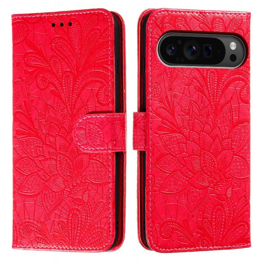 For Google Pixel 9 Pro XL Case Lace Flowers PU Leather Flip Wallet Phone Cover Red
For Google Pixel 9 Pro XL Case Lace Flowers PU Leather Flip Wallet Phone Cover Red