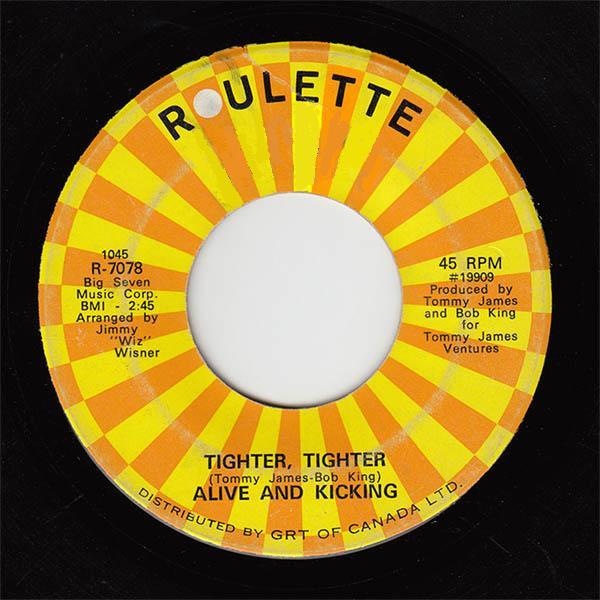 7inch Record ALIVE N KICKIN - Tighter, Tighter R7078 Roulette 1970 Canada Rock Used
7inch Record ALIVE N KICKIN - Tighter, Tighter R7078 Roulette 1970 Canada Rock Used