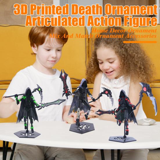 Набор 3D-печатных фигурок, многошарнирная подвижная фигурка в плаще со смертью, украшение для рабочего стола с аксессуарами для самостоятельной сборки для детей, любителей игр
Набор 3D-печатных фигурок, многошарнирная подвижная фигурка в плаще со смертью, украшение для рабочего стола с аксессуарами для самостоятельной сборки для детей, любителей игр