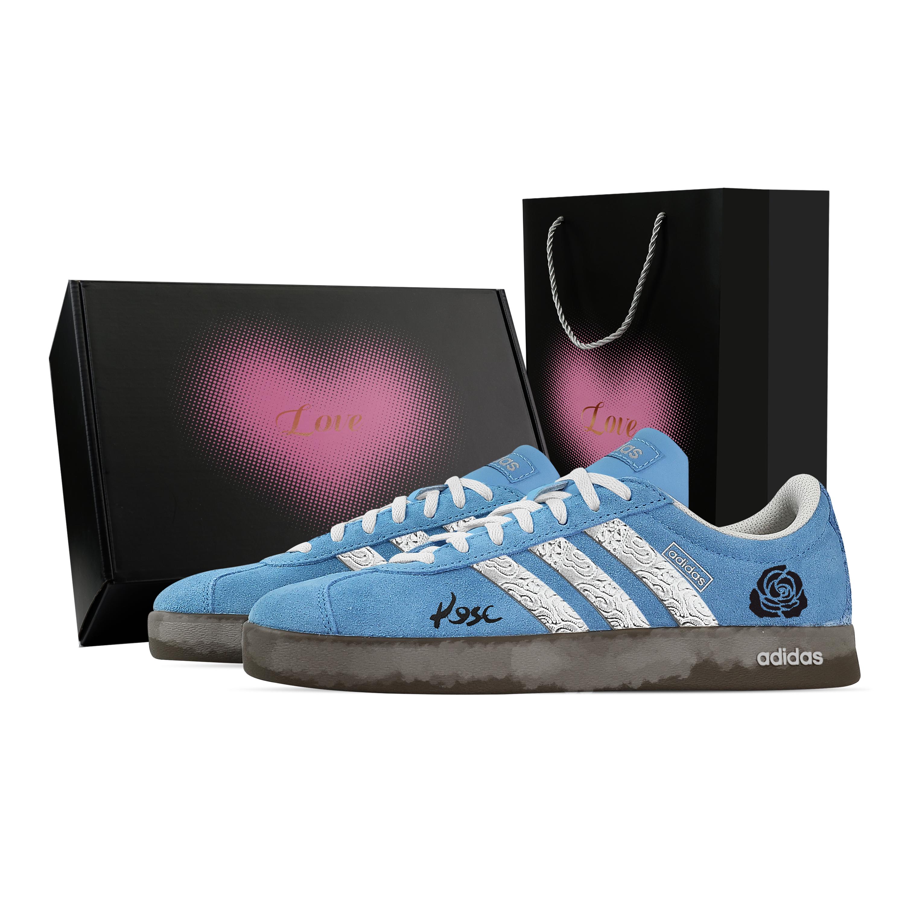 Custom Adidas VL COURT 2.0 Cloud Pattern Rose Heart Box Low top German Army Trainers Unisex Blue JI0496(Team773--) 36
Custom Adidas VL COURT 2.0 Cloud Pattern Rose Heart Box Low top German Army Trainers Unisex Blue JI0496(Team773--) 36