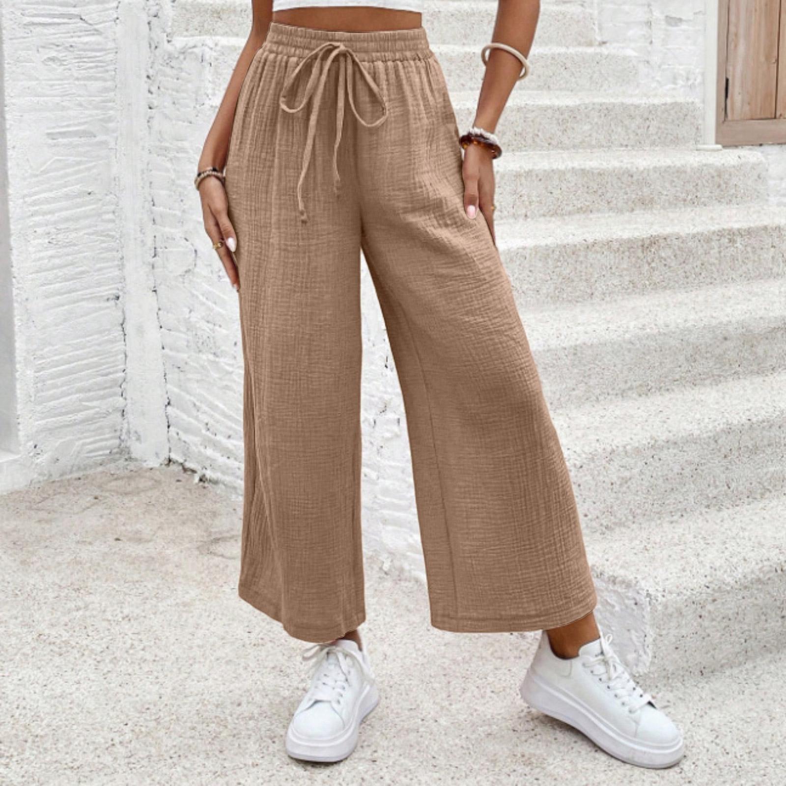 Women’s Wide Leg Drawstring Waist Casual Loose Fit Pants Lightweight Breathable Fabric Relaxed Straight Trousers for Everyday Wear XXL хаки
Women’s Wide Leg Drawstring Waist Casual Loose Fit Pants Lightweight Breathable Fabric Relaxed Straight Trousers for Everyday Wear XXL хаки