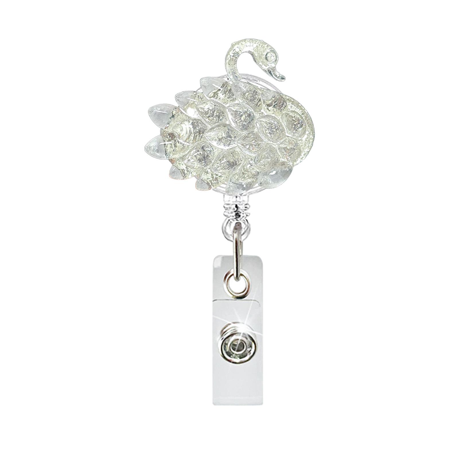 Swan Badge Holder Convenient Retractable Id Card Holder Transparent Badge Reel Compact Crystal Badge Reel For Nurses School WHITE шампанського
Swan Badge Holder Convenient Retractable Id Card Holder Transparent Badge Reel Compact Crystal Badge Reel For Nurses School WHITE шампанського