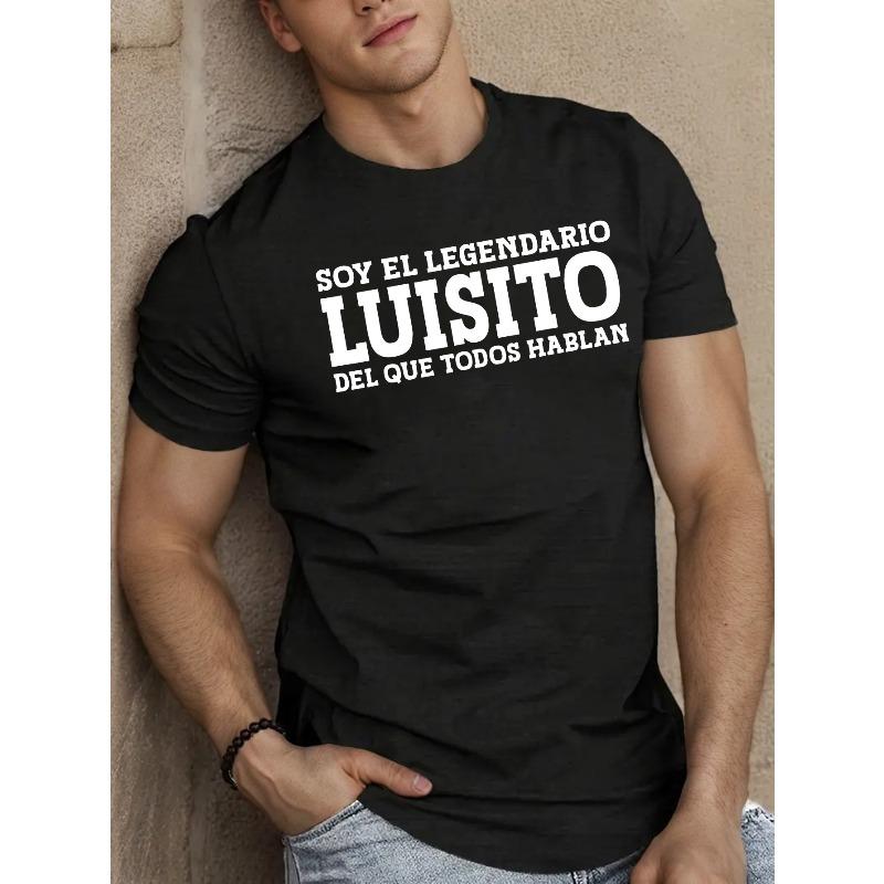 European Size Men S White Soy El Legendario Luisito Graphic T-Shirt - Casual Summer Top with Slight Stretch, Round Neck, Regular Fit XL чорний
European Size Men S White Soy El Legendario Luisito Graphic T-Shirt - Casual Summer Top with Slight Stretch, Round Neck, Regular Fit XL чорний