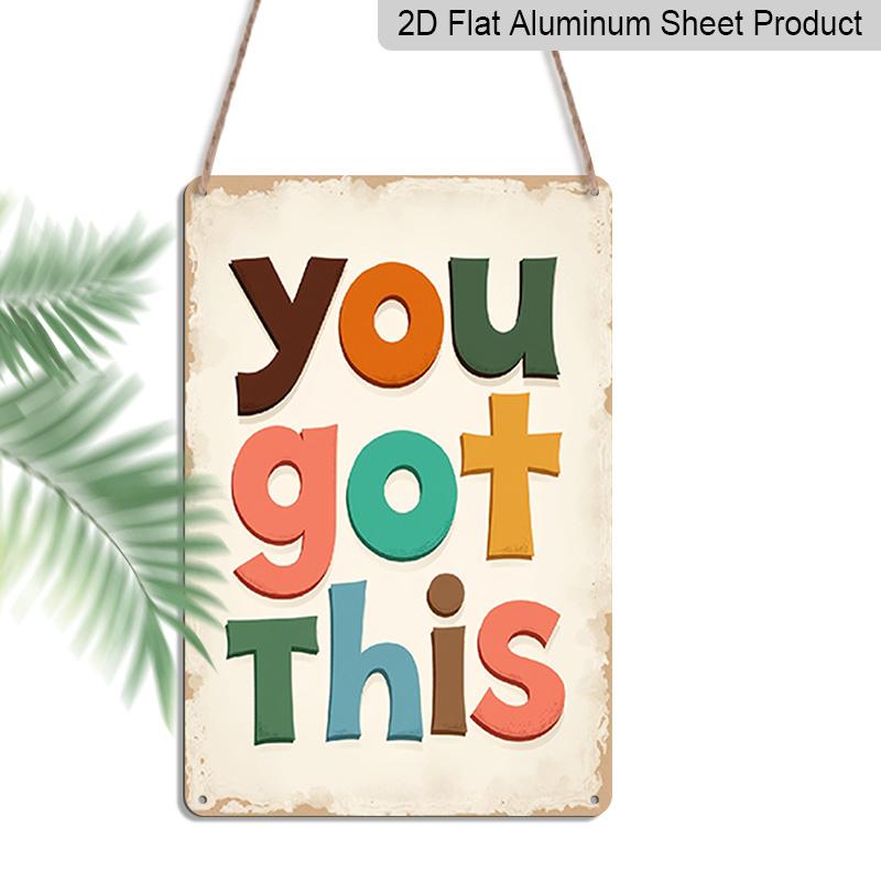 2D Flat, 1pc Vintage You ve Got This Aluminum Sign - Bohemian Rainbow Design on Shabby White Background, Colorful Letters, 7.87*11.8 Inches (20cm x 20*30cm
2D Flat, 1pc Vintage You ve Got This Aluminum Sign - Bohemian Rainbow Design on Shabby White Background, Colorful Letters, 7.87*11.8 Inches (20cm x 20*30cm