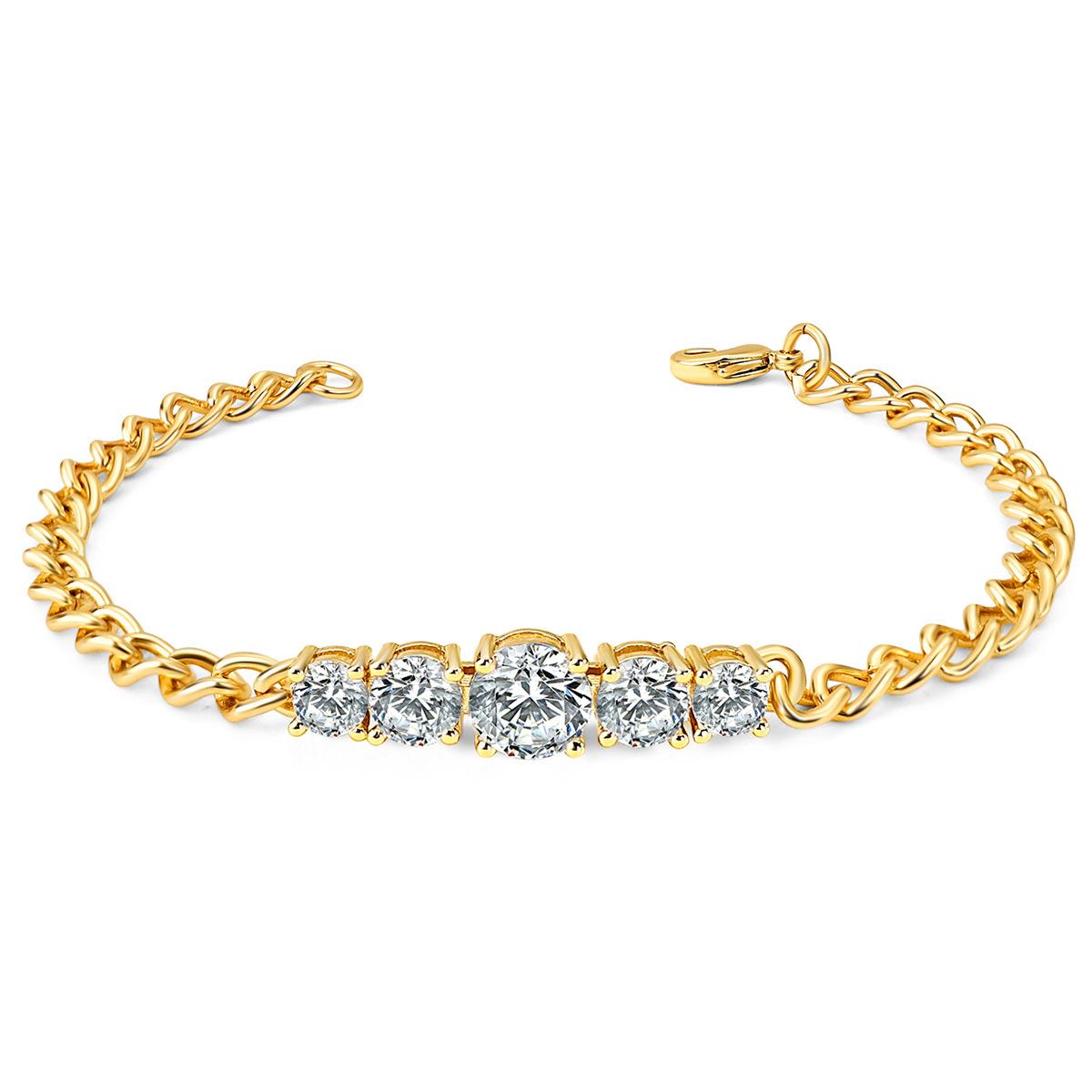 Hot-selling zircon bracelet, light luxury high-end bracelet, girls tennis player jewelry.
Hot-selling zircon bracelet, light luxury high-end bracelet, girls tennis player jewelry.