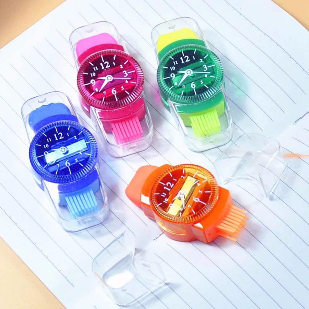 Office Supplies Pencil Cutter With Eraser And Brush 3 In 1 Pencil Sharpener Wristwatch Model
Office Supplies Pencil Cutter With Eraser And Brush 3 In 1 Pencil Sharpener Wristwatch Model
