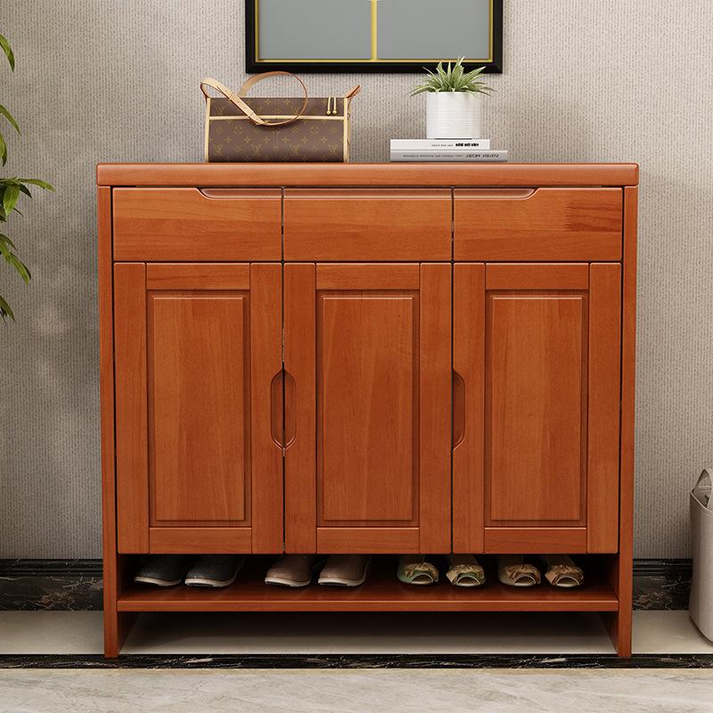 Chinese solid wood shoe cabinet, household multi-layer large capacity solid wood hall cabinet with drawer storage cabinet Three doors
Chinese solid wood shoe cabinet, household multi-layer large capacity solid wood hall cabinet with drawer storage cabinet Three doors