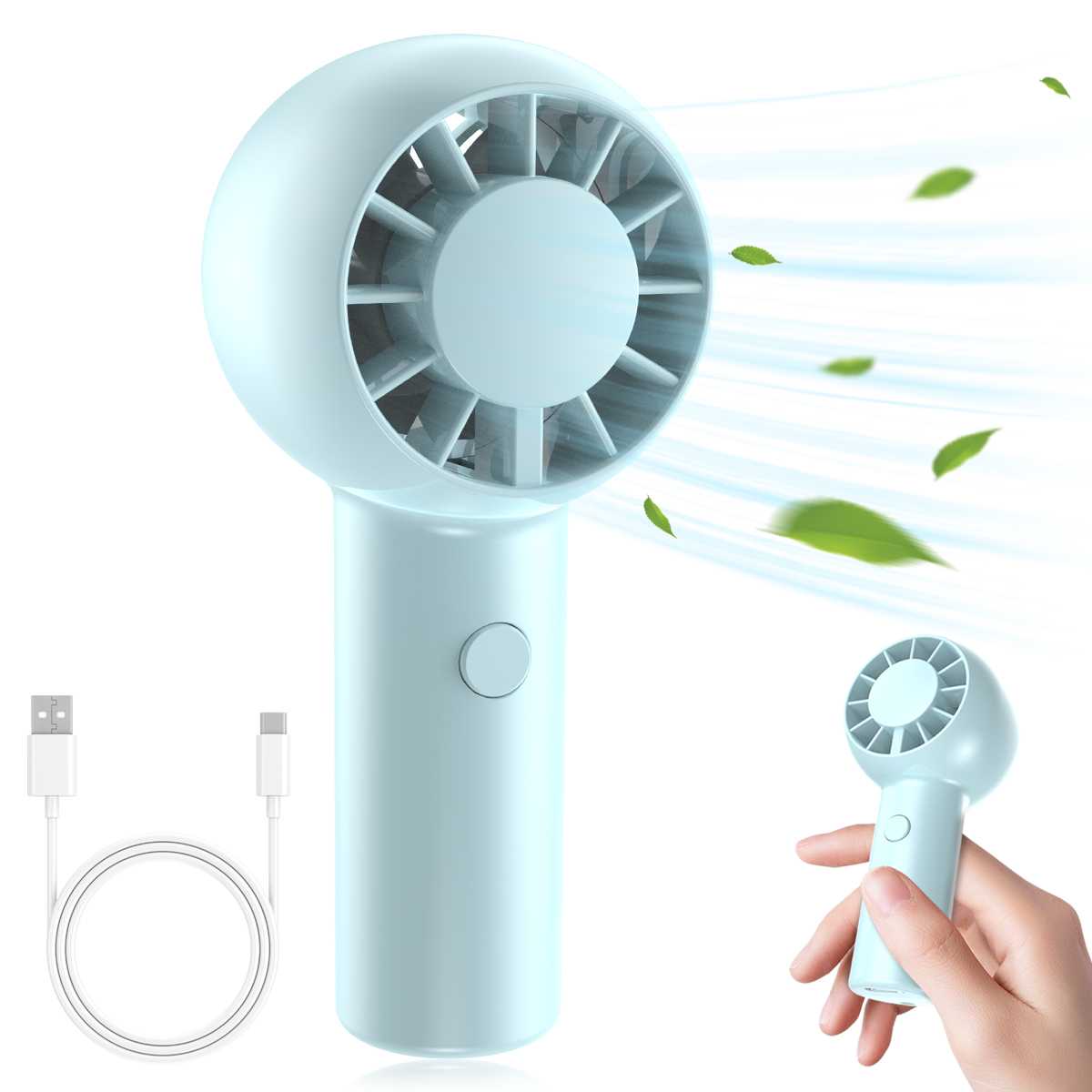 Handheld small fan, bladeless cold air, portable and portable mini USB charging, silent electric fan
Handheld small fan, bladeless cold air, portable and portable mini USB charging, silent electric fan