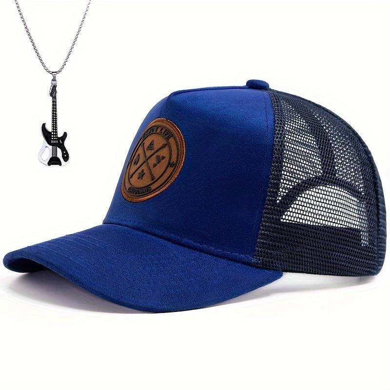 Комплект из 2 предметов: мужская бейсболка и ожерелье - готическая вышивка, сетчатый козырек, плоские поля в стиле хип-хоп с подвеской в виде туза червей - полиэстер темно-синий
Комплект из 2 предметов: мужская бейсболка и ожерелье - готическая вышивка, сетчатый козырек, плоские поля в стиле хип-хоп с подвеской в виде туза червей - полиэстер темно-синий