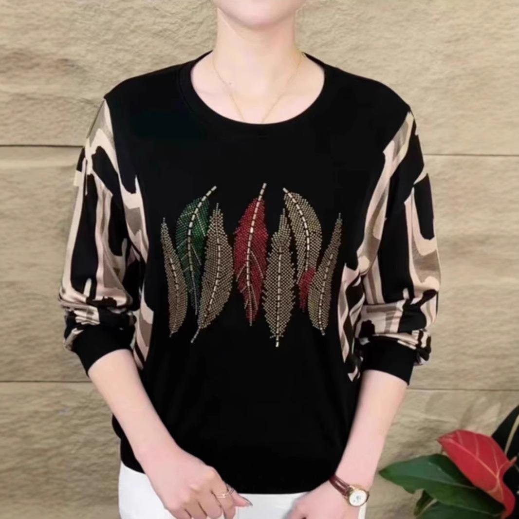 2025 Autumn Women s Fashion Long Sleeve Round Neck Slimming T-shirt with Stylish Drill Accents L
2025 Autumn Women s Fashion Long Sleeve Round Neck Slimming T-shirt with Stylish Drill Accents L
