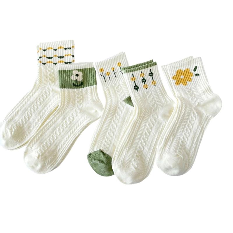 5 Pairs Cute Flower Print Socks For Girls Lightweight Stretchy Fit Nonslip Design Perfect For Sports And Daily Activity 1
5 Pairs Cute Flower Print Socks For Girls Lightweight Stretchy Fit Nonslip Design Perfect For Sports And Daily Activity 1